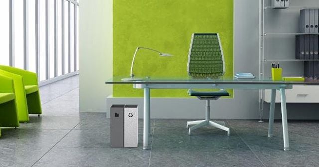 We are excited to sell the new slim-line wastebasket from All&eacute; by Tallus -- it can fit in seamlessly with an open office environment. The thin profile allows Tallus to fit in small spaces without detracting from furniture pieces it accompanies