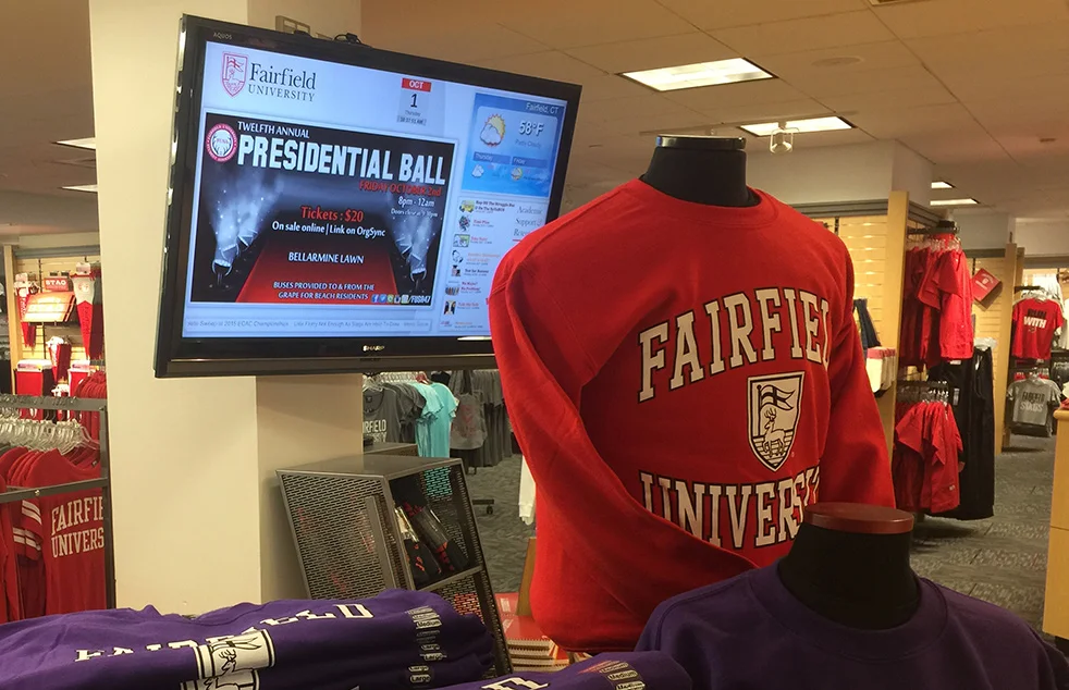 Fairfield University Digital Signage Network - Campus Store