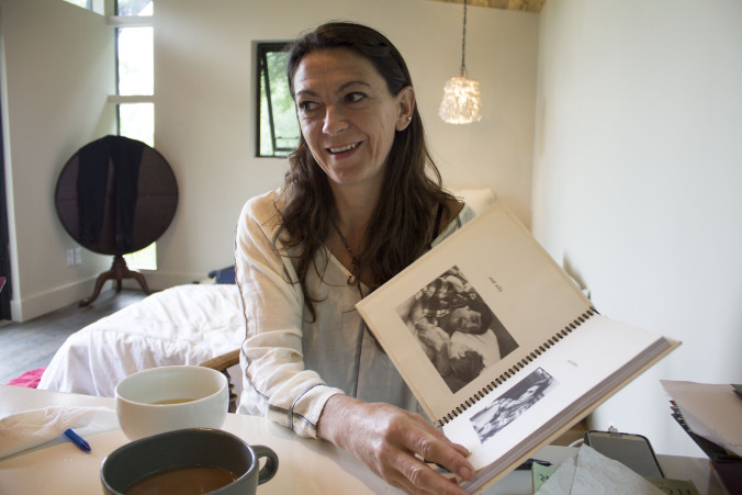 Micol shows us her journal that was converted from an old book titled "A Man Can Be..."