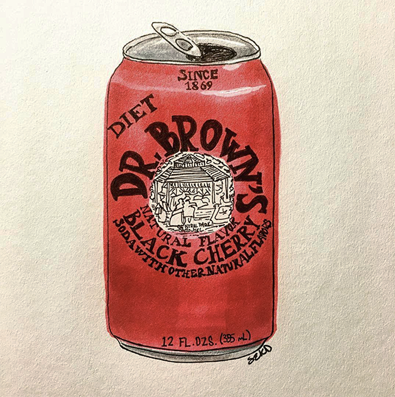 Dr. Brown's Diet Black Cherry Soda