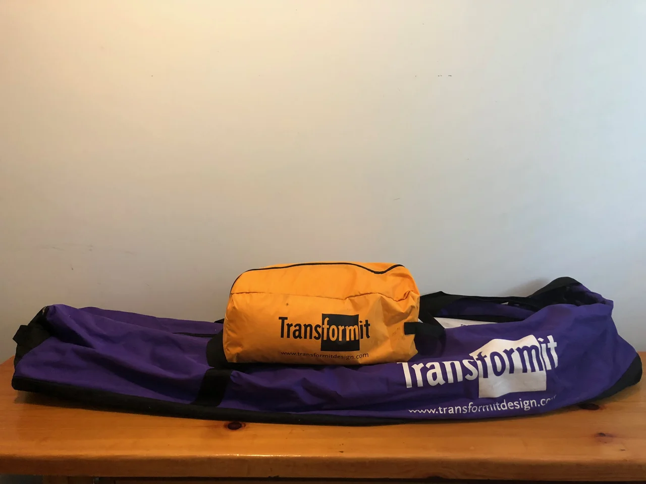 Super portable; all packs into these bags