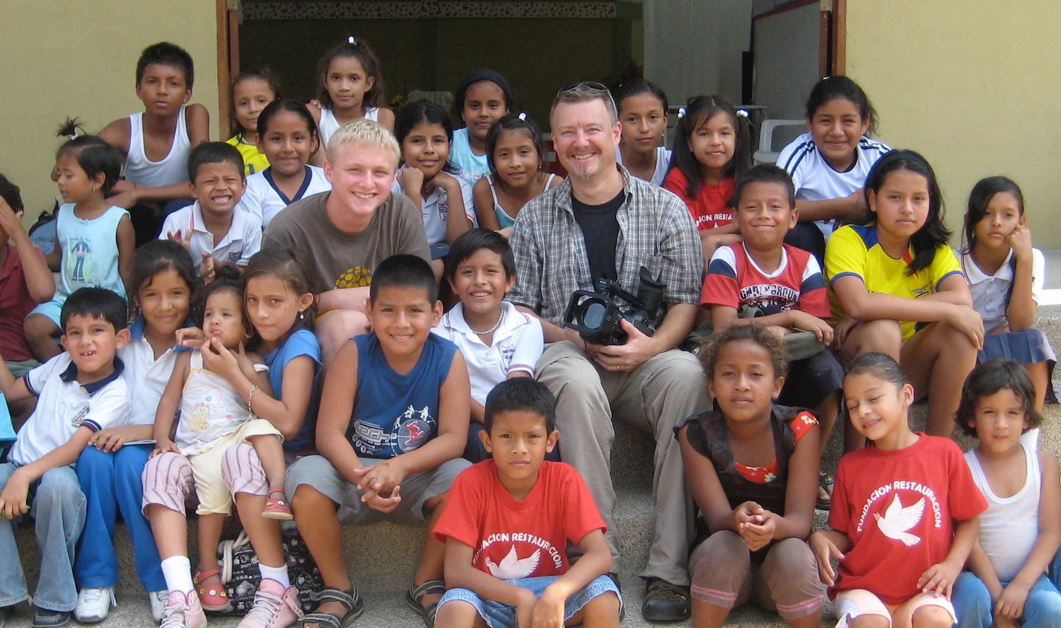Mike & his son, Zack, on a video training project in Ecuador.
