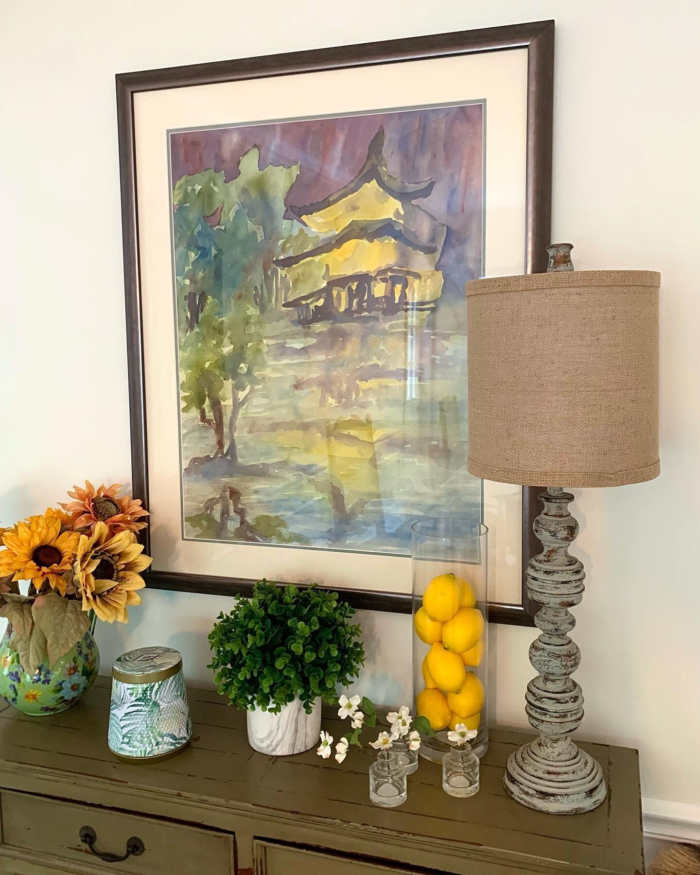 Sooo fun!!!! I visited friends house today &amp; she showed me this watercolor painting I did in college that she bought from me so long ago. Crazy! 

To see a painting from 20 yrs ago pop up in my life again is like an old friend! Memories flooded t