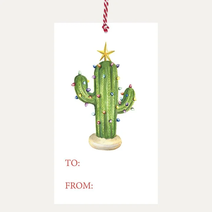 Janice Nelson Designs  Christmas Cactus Gift Tags