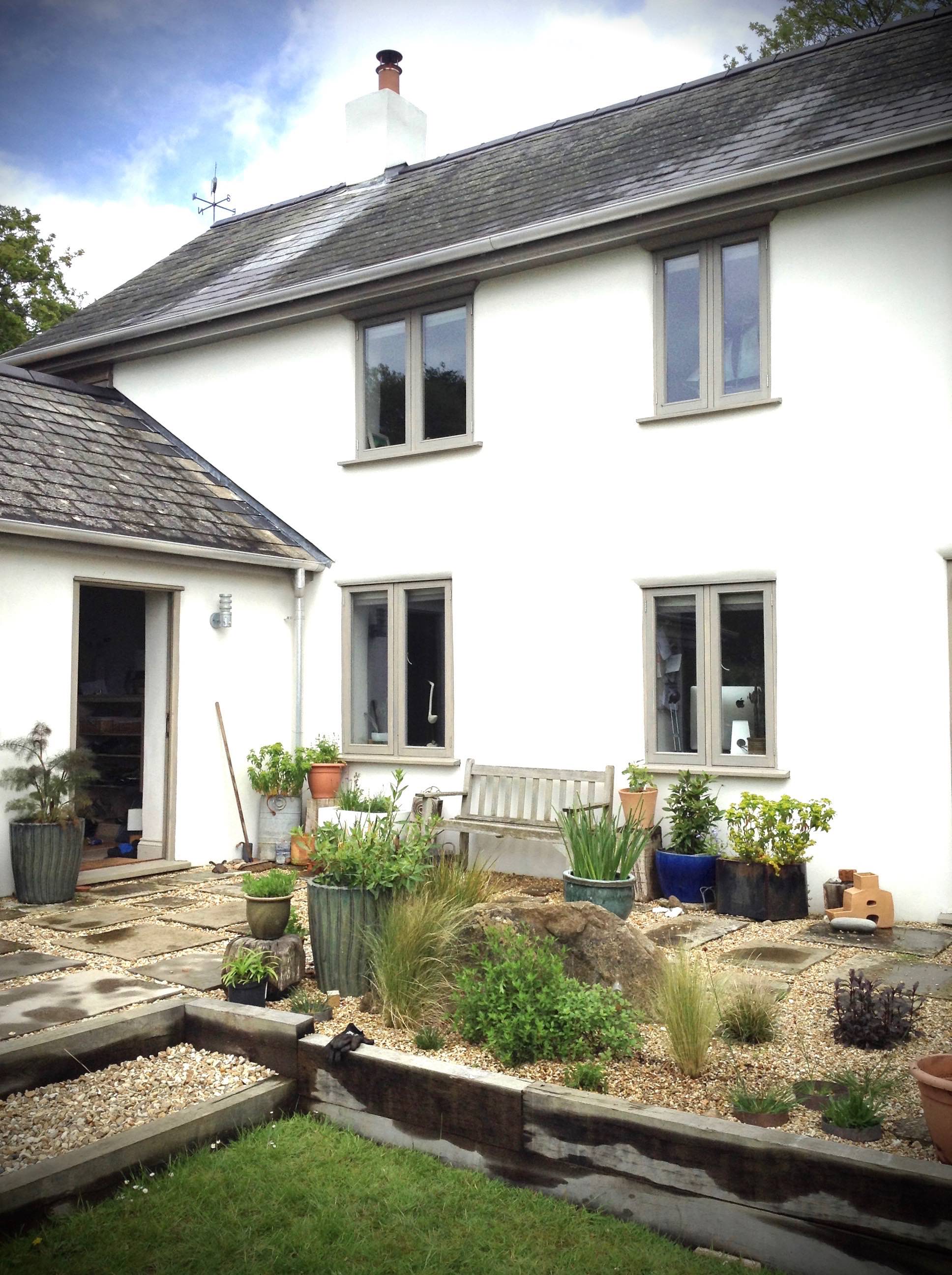 Patio and planting