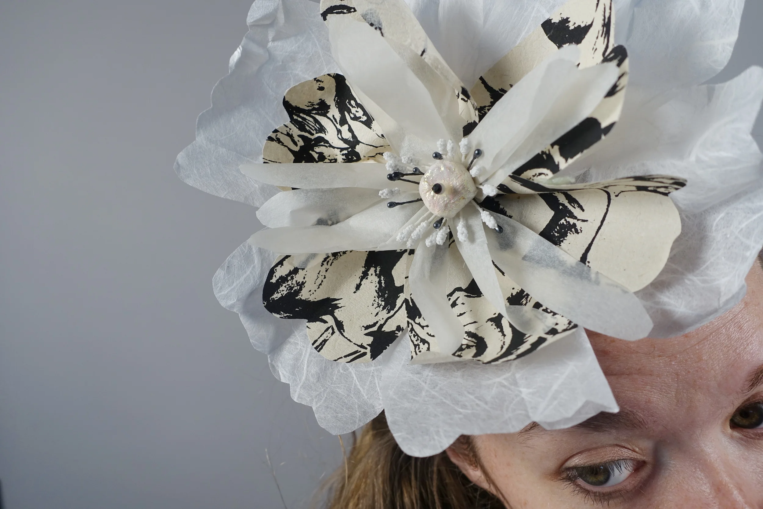 Small Clip Paper Flower Fascinator