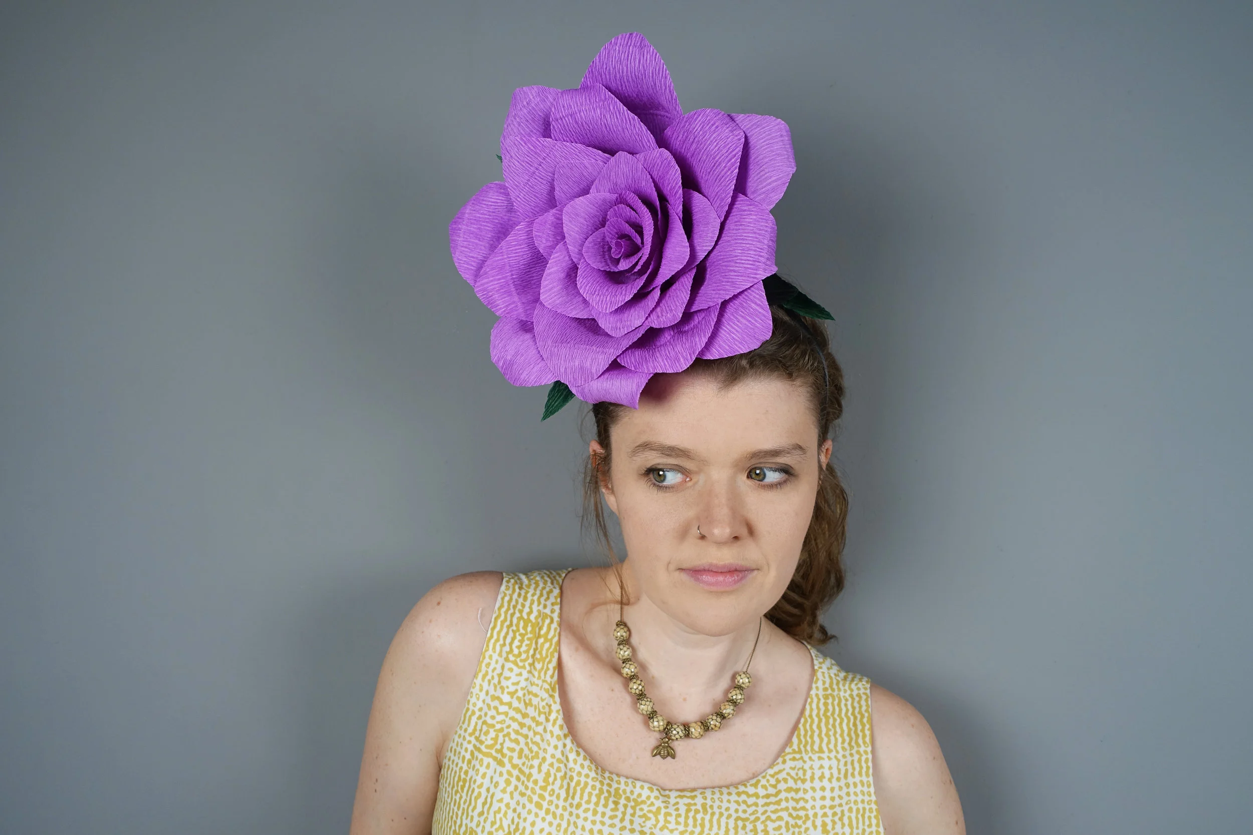 Paper Rose Headband Fascinator