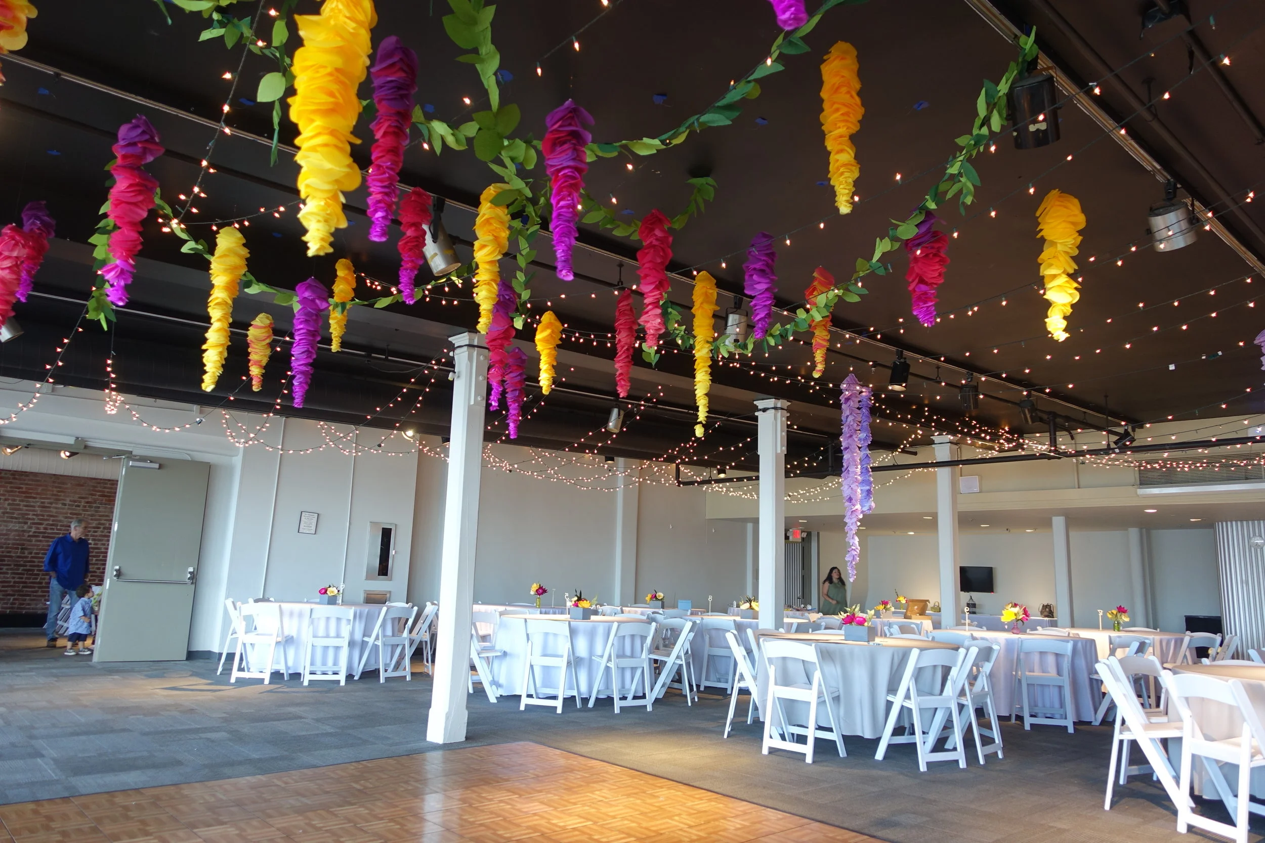 Dance Floor Hanging Flowers
