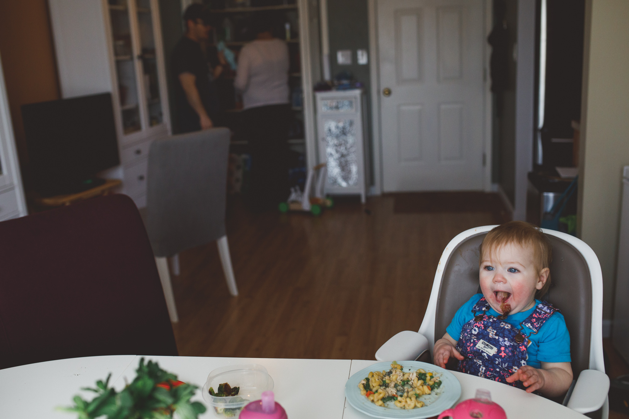 Baby spitting out food. Ferndale Family Photographer. Metro Detroit Family Photographer