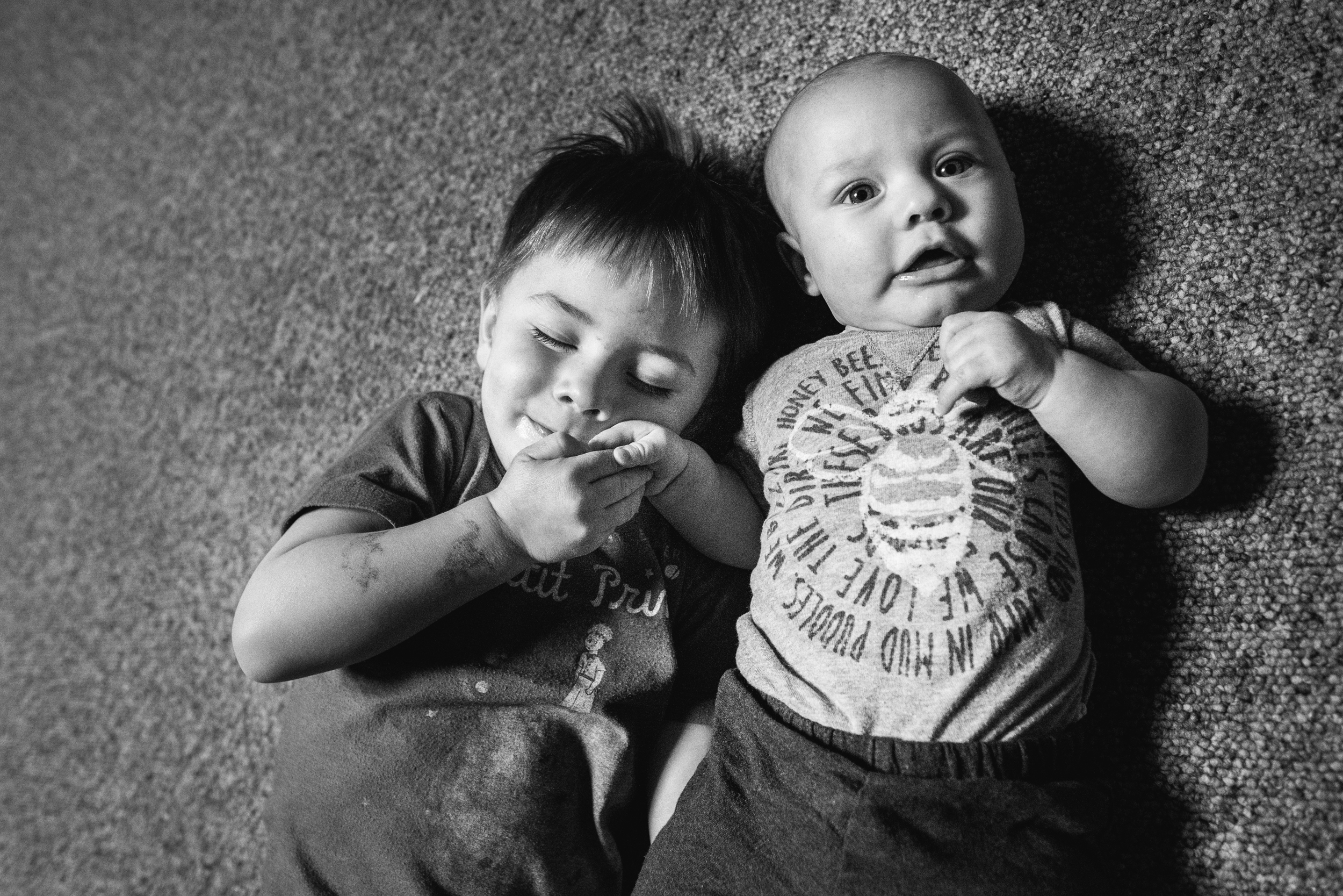 Brothers cuddling. Metro Detroit Ferndale Family Photographer