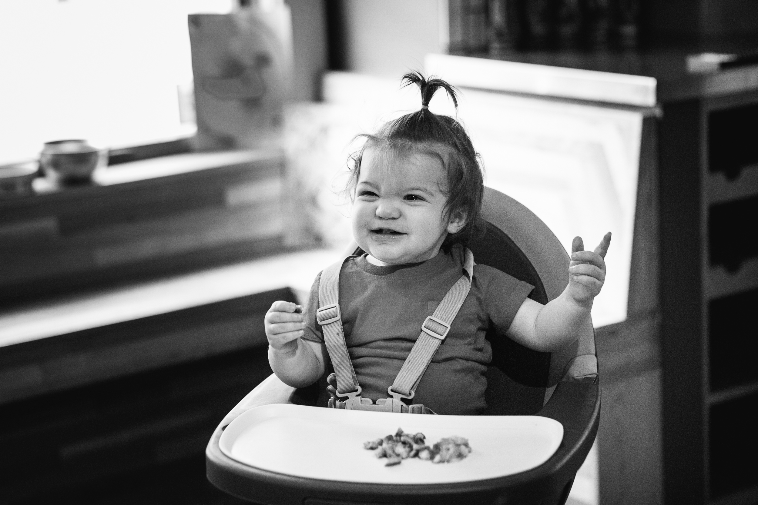 Baby's first french toast. Royal Oak Family Photographer. Detroit Family Photographer.