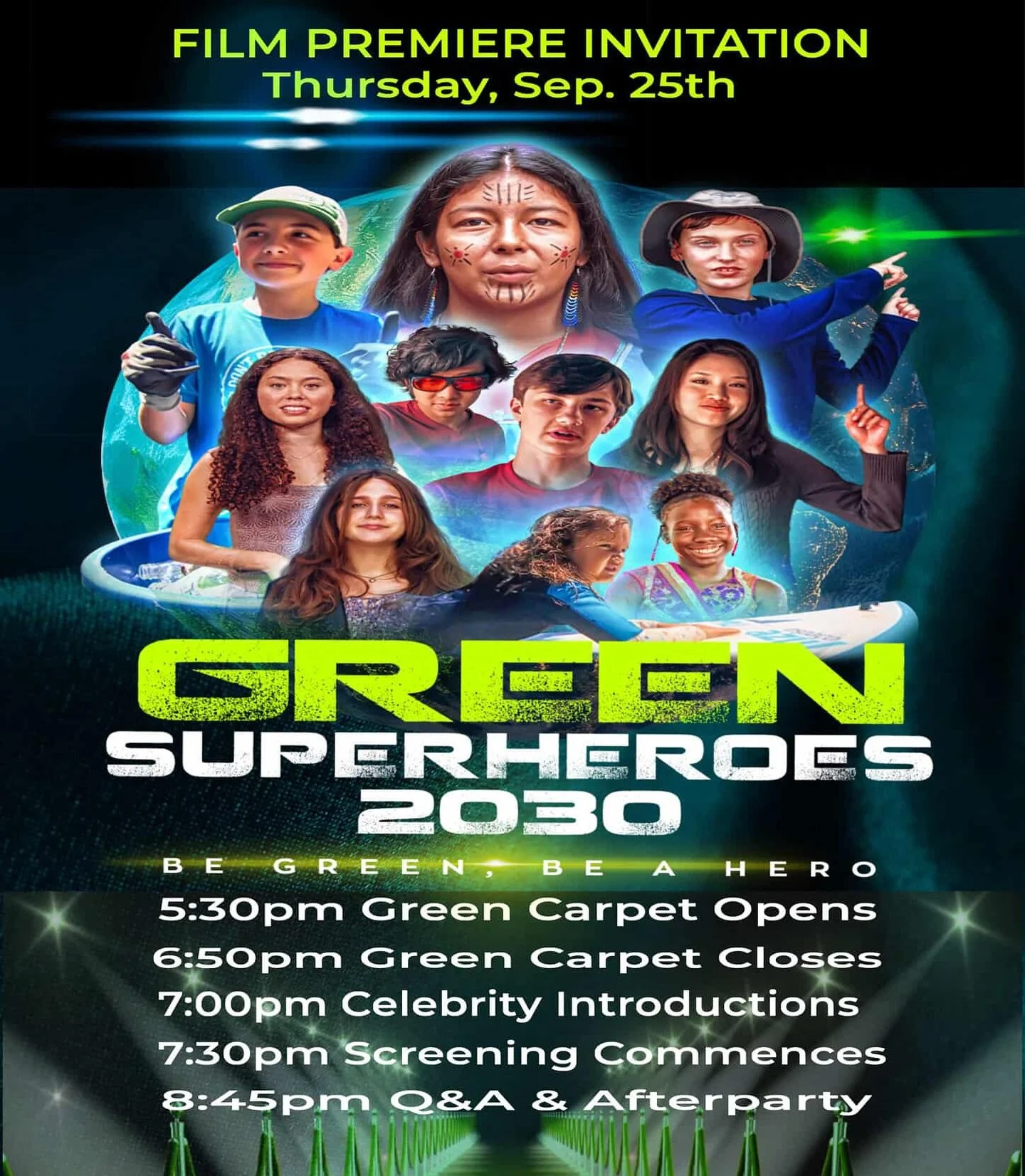 Join us for a special screening of the inspiring new documentary, Green Superheroes 2030! This film highlights the incredible work of young environmentalists, including several of our very own International Young Eco-Hero Award winners.

Celebrate th