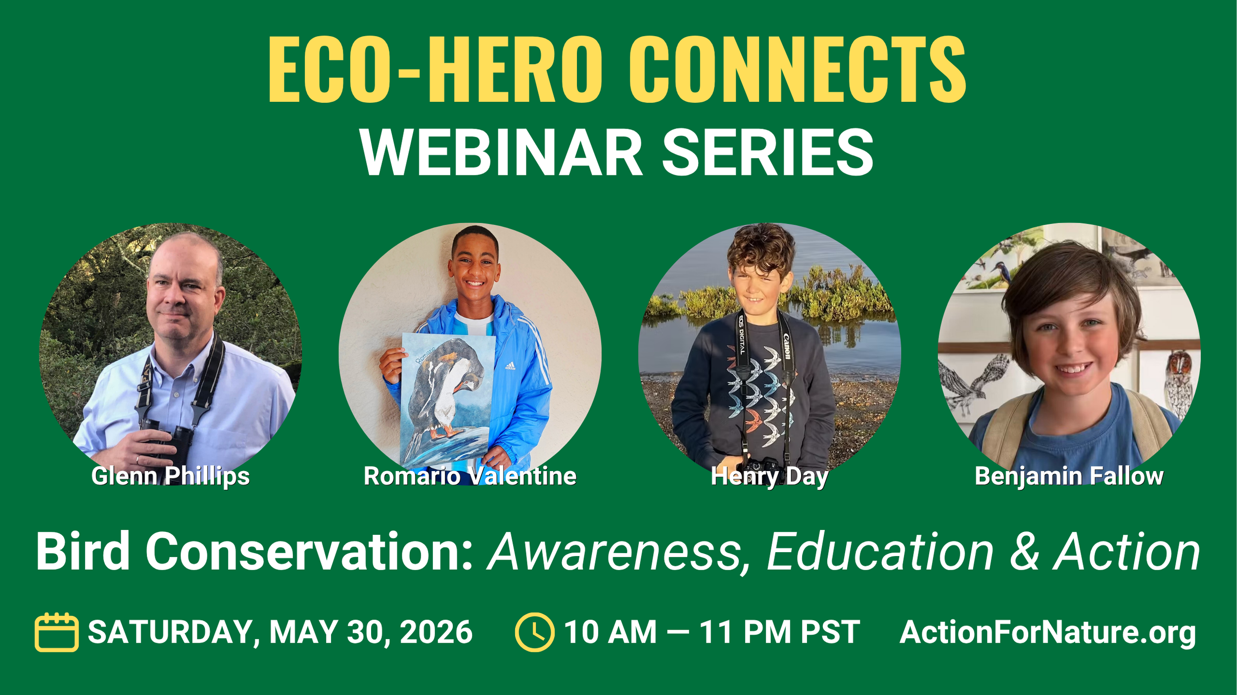 Eco-Hero Connects Webinar — Bird Conservation: Awareness, Education & Action