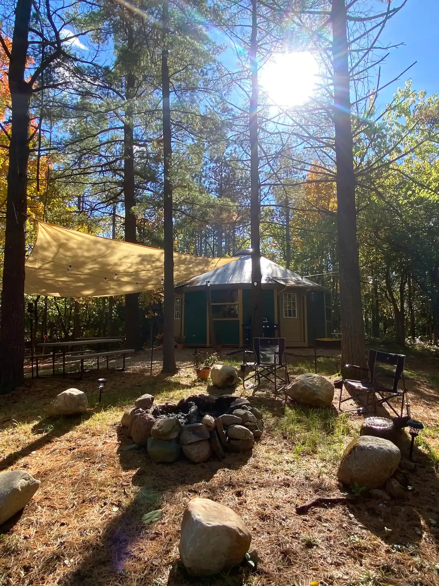 yurt cabin retreat in the woods