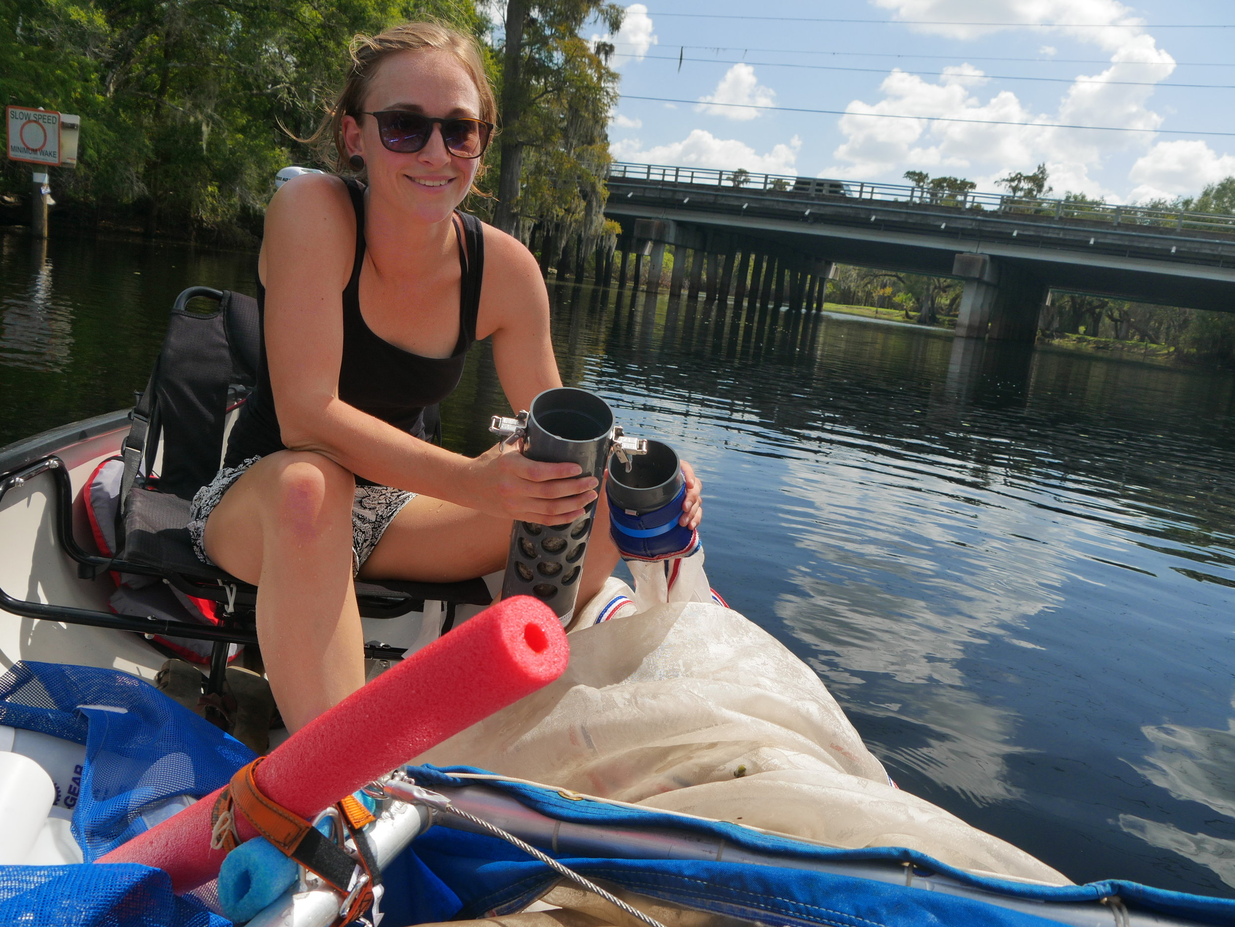 Collecting the sample out of the net