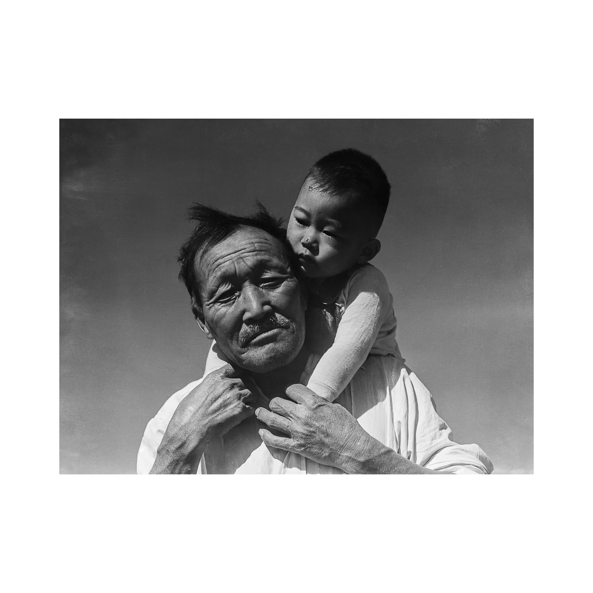 Grandfather and Grandson, Manzanar, 1942