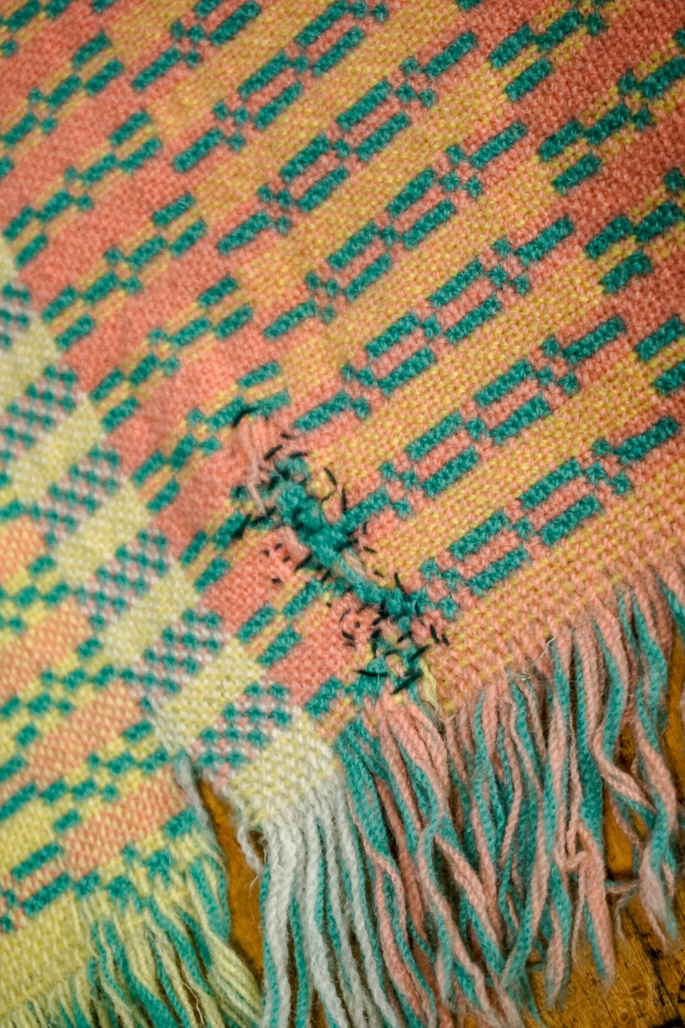 MINT GREEN WELSH BLANKET — ROBERTS & ASTLEY