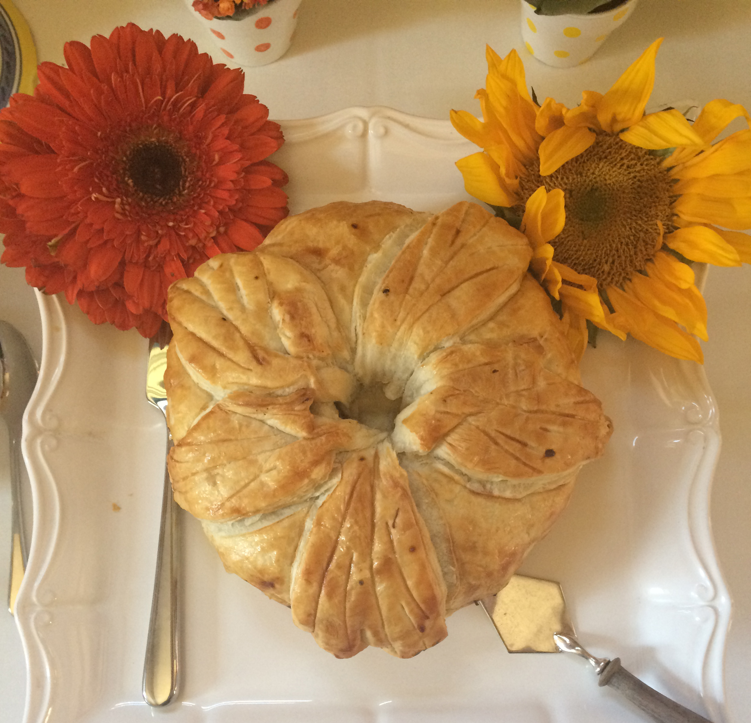 Brie from adobo catering at Stewards event, gustauve baumann house, April 2016