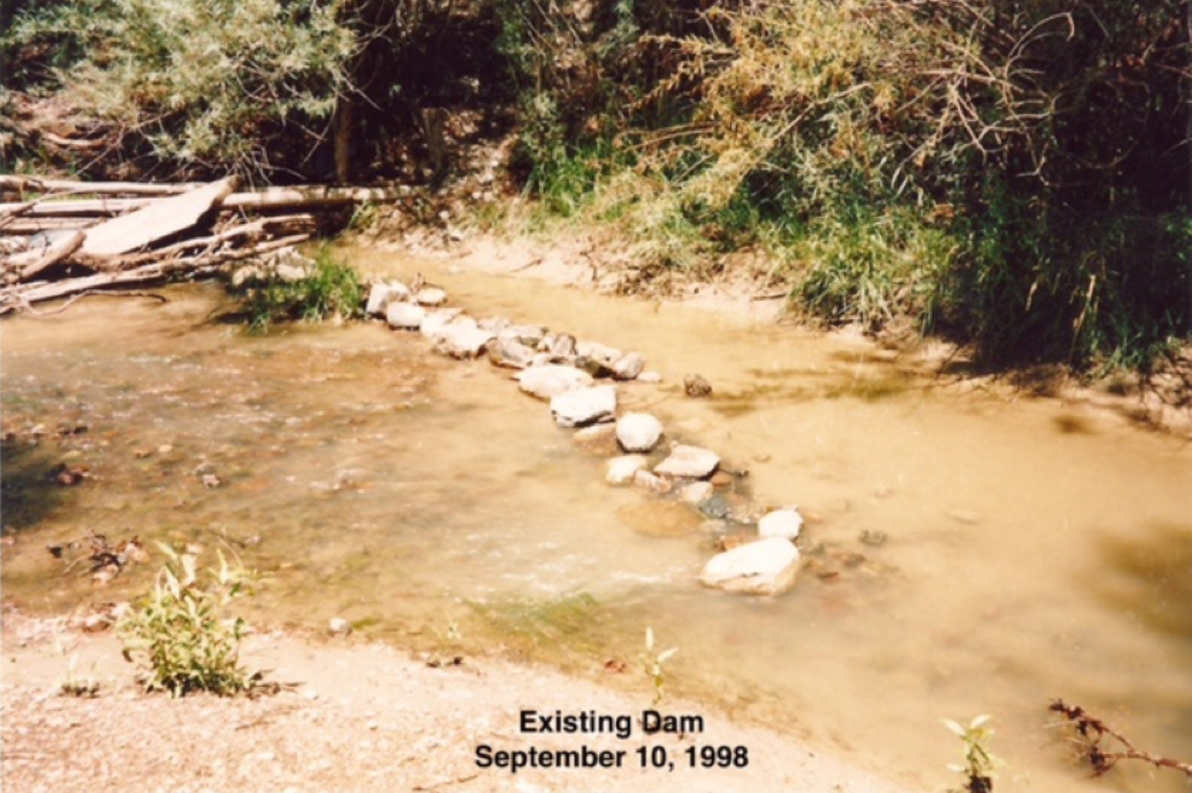  The acequia diversion prior to the addition of the new headgate.   photo by Martin Kuziel   
