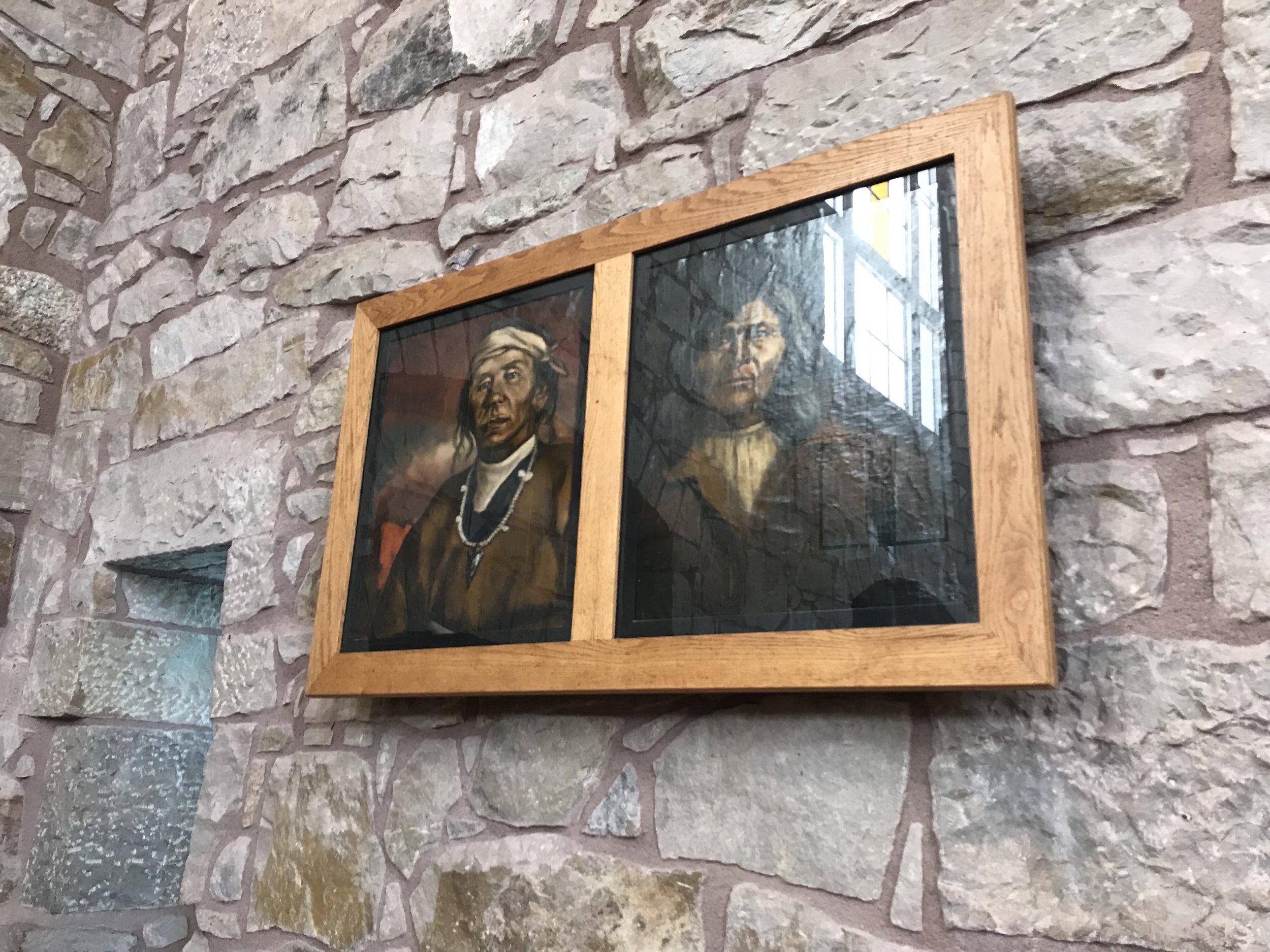  Portraits of Apache leaders at St. Joseph Apache Mission by Melanie McWhorter 