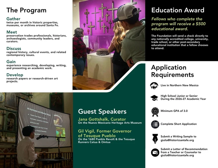 HSFF High School Research Fellowship — Historic Santa Fe Foundation