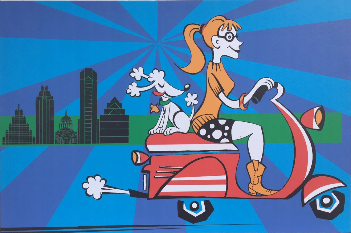 Austin Moped Girl