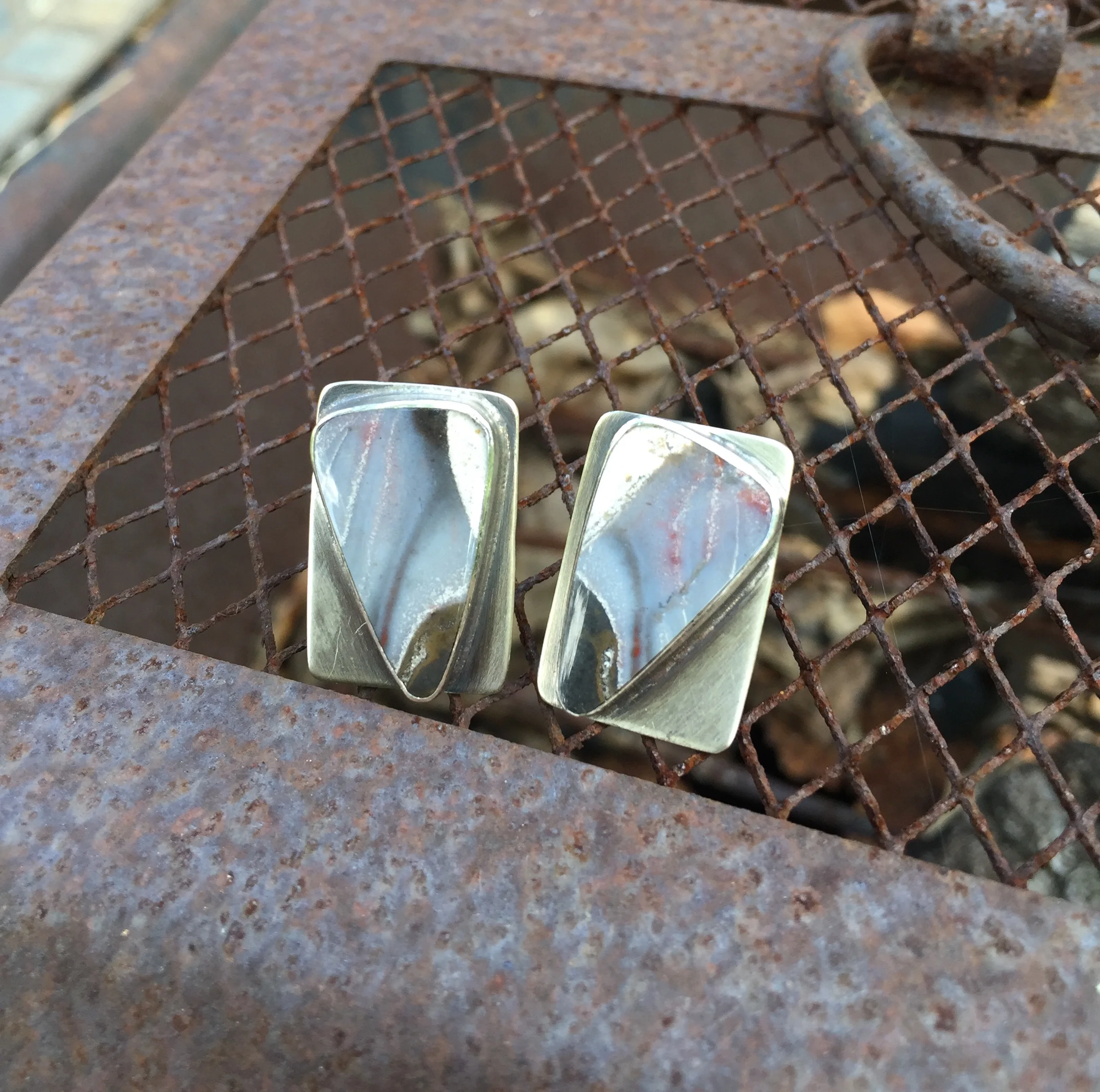 brecciated jasper cufflinks