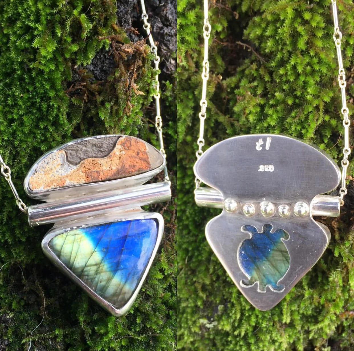 rio grande rough and labradorite necklace