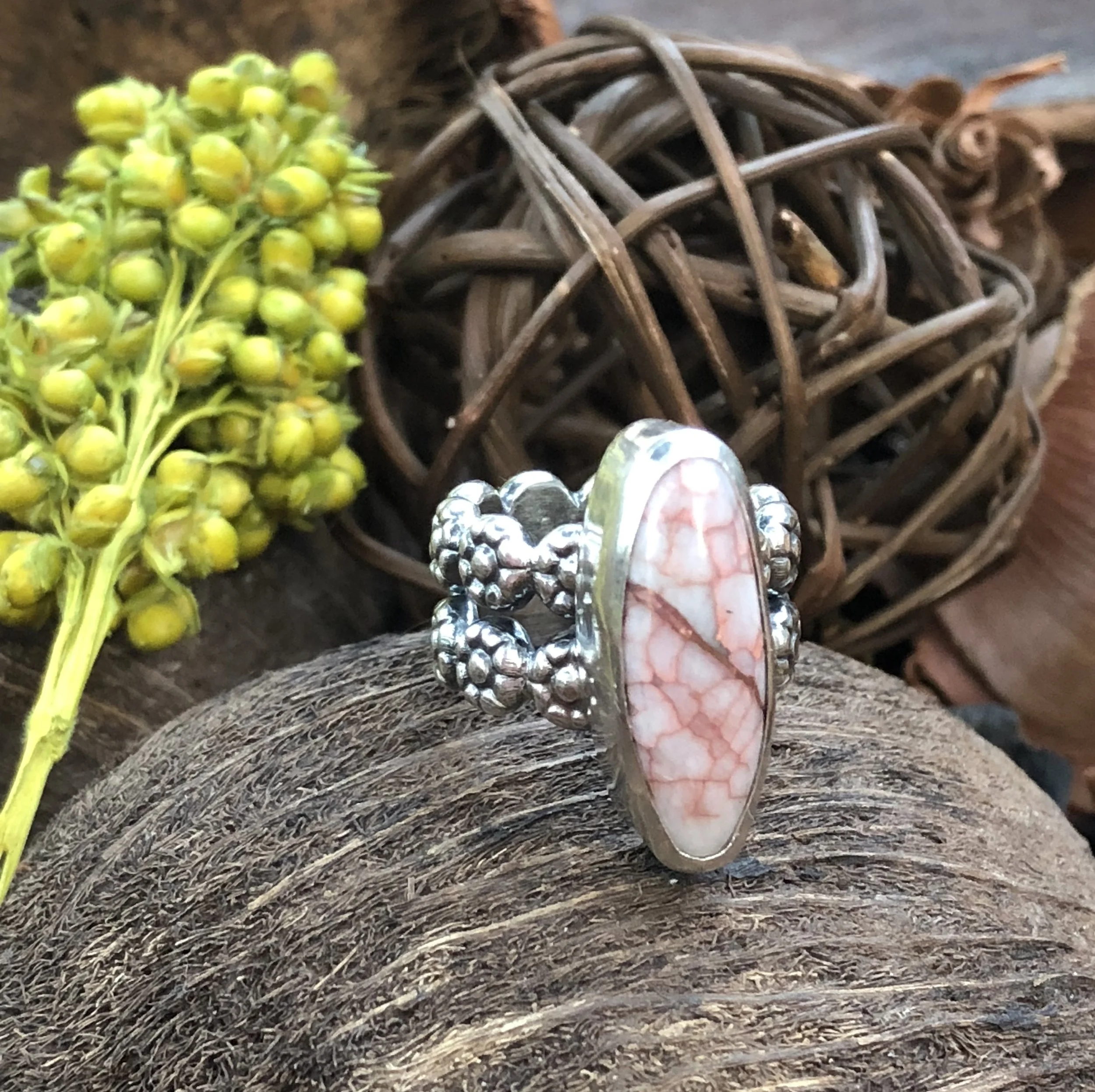 Copper infused quartz ring