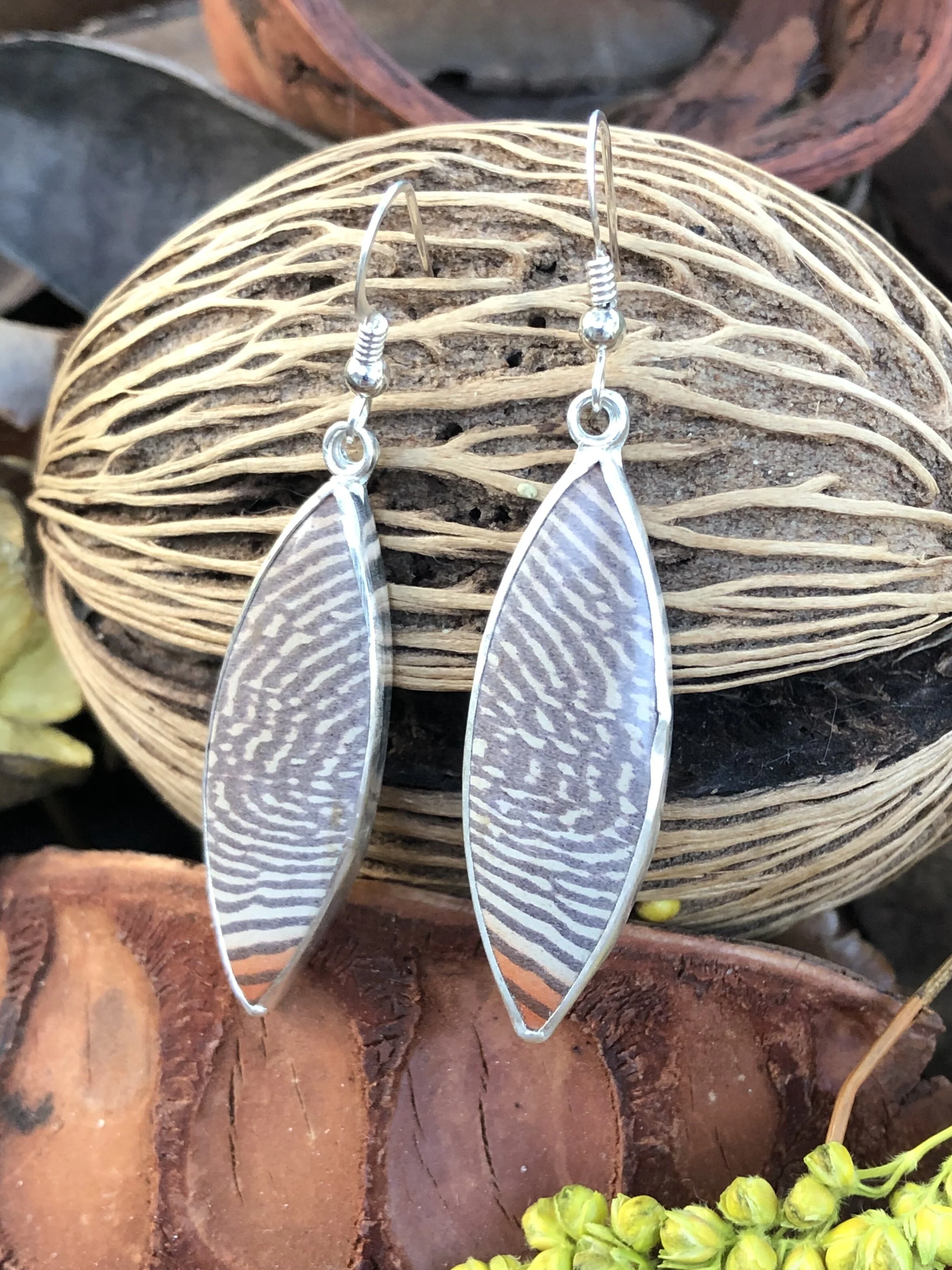 ripple jasper earrings