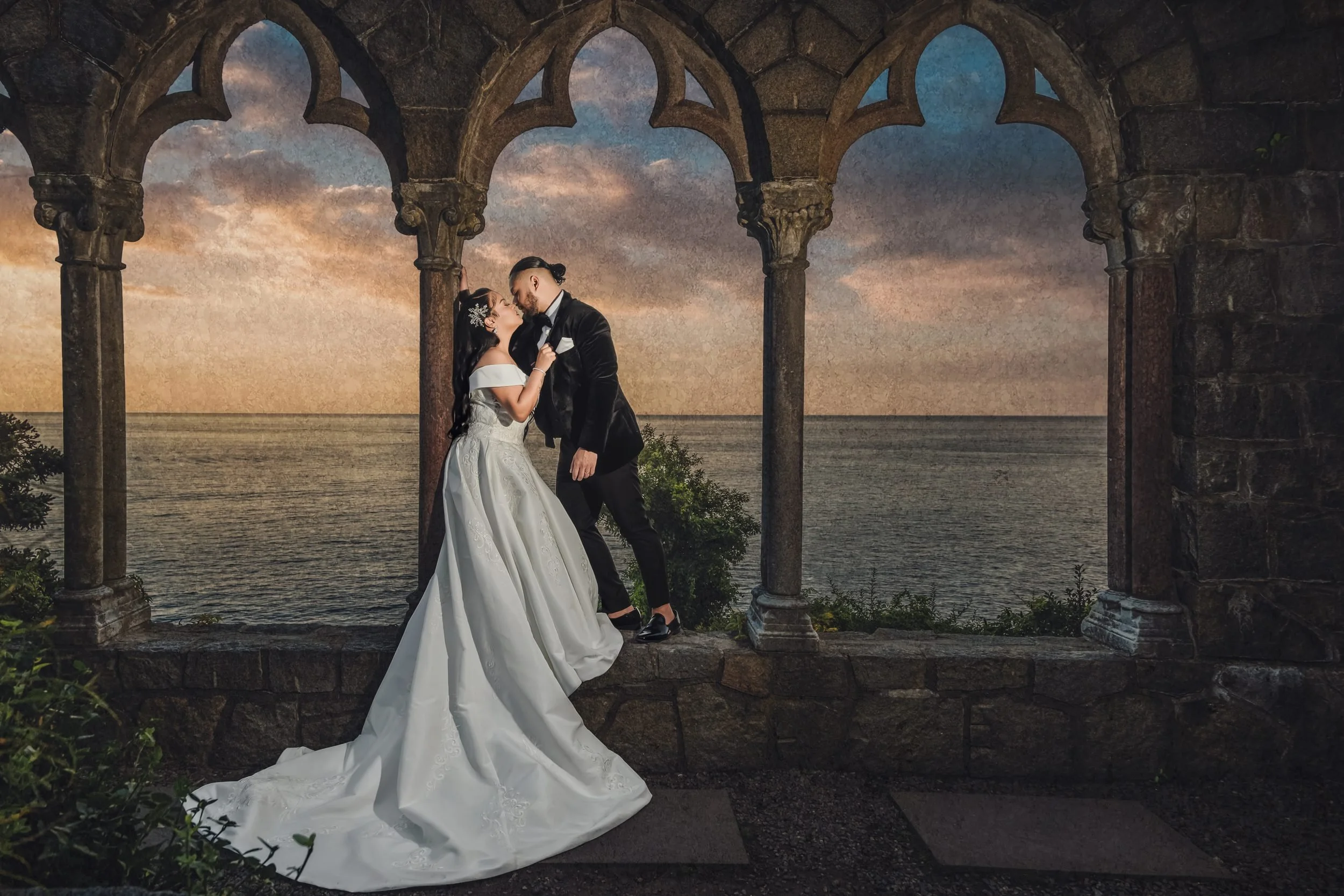 Hammond Castle wedding photographer and videographer, Gloucester, MA