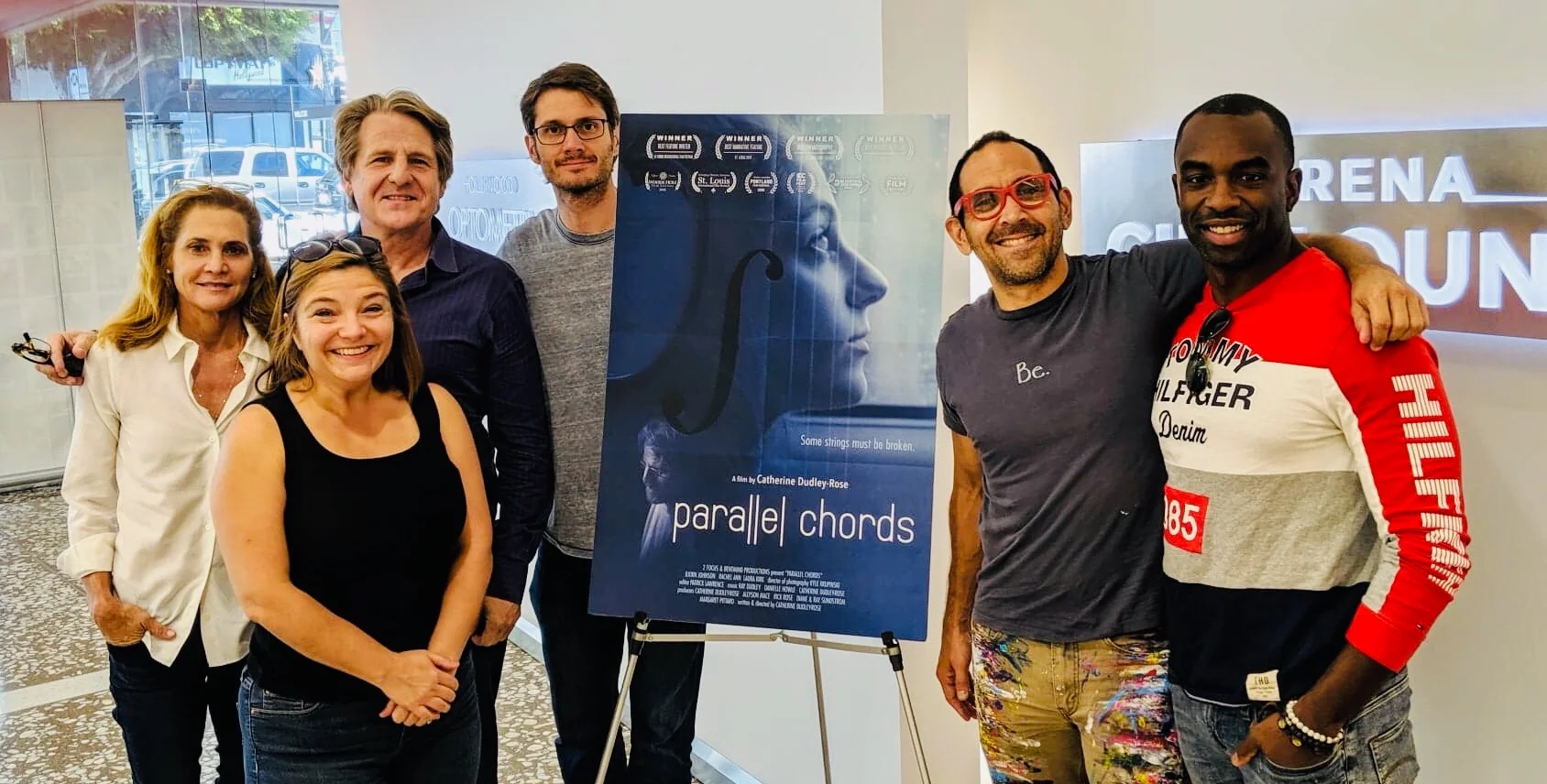 At LA screening with lead actor, Bjorn Johnson, Paddleton director, Alex Lehmann, writer/director Catherine Dudley-Rose, and fans.