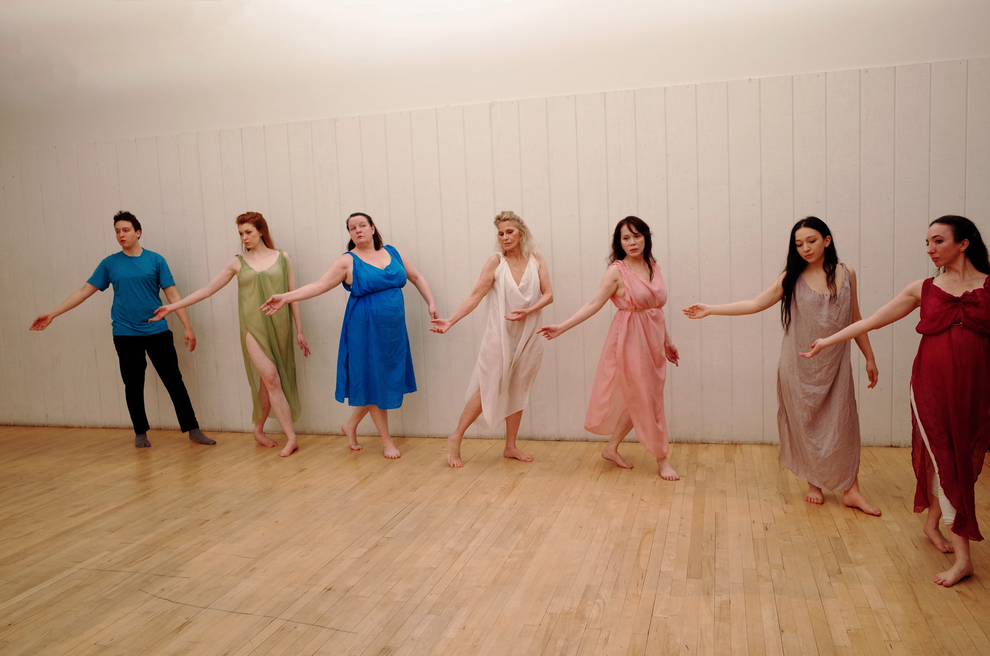 The Isadora Duncan International Institute dancers, currently in residency at the 92Y's Harkness Dance Center, Flatiron