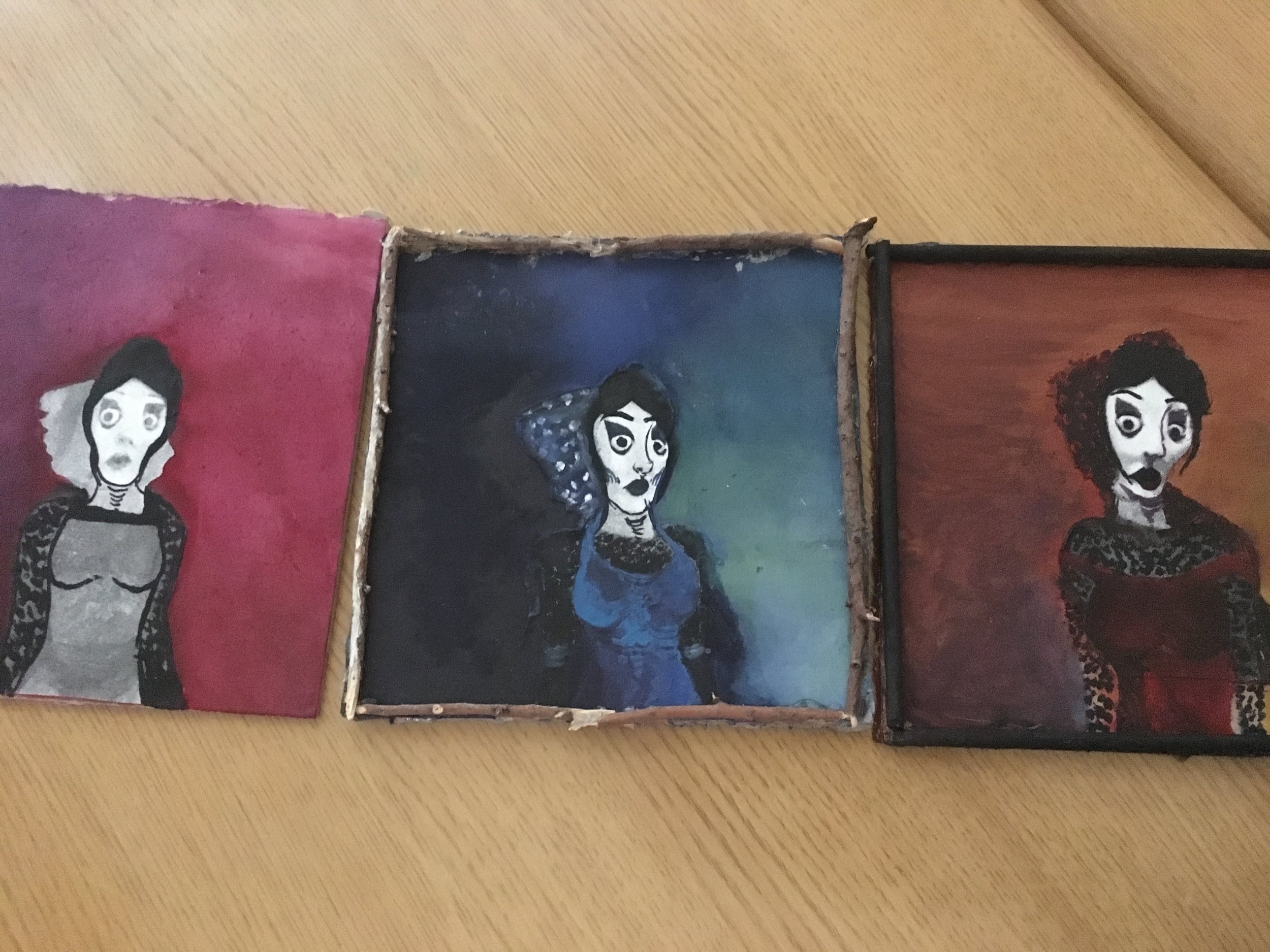 Early paintings of the stepmother by Simona Rael