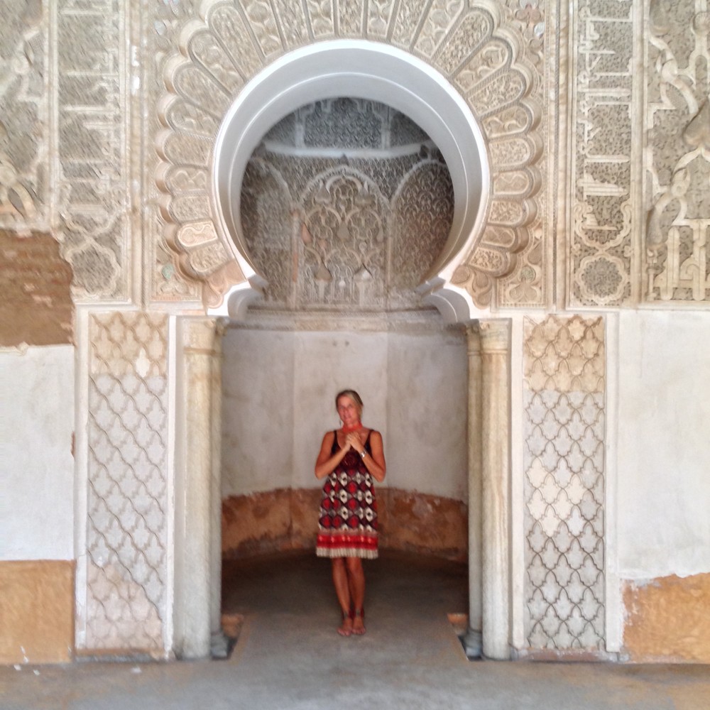 Me visiting an ancient school in Marrakech, Morocco.