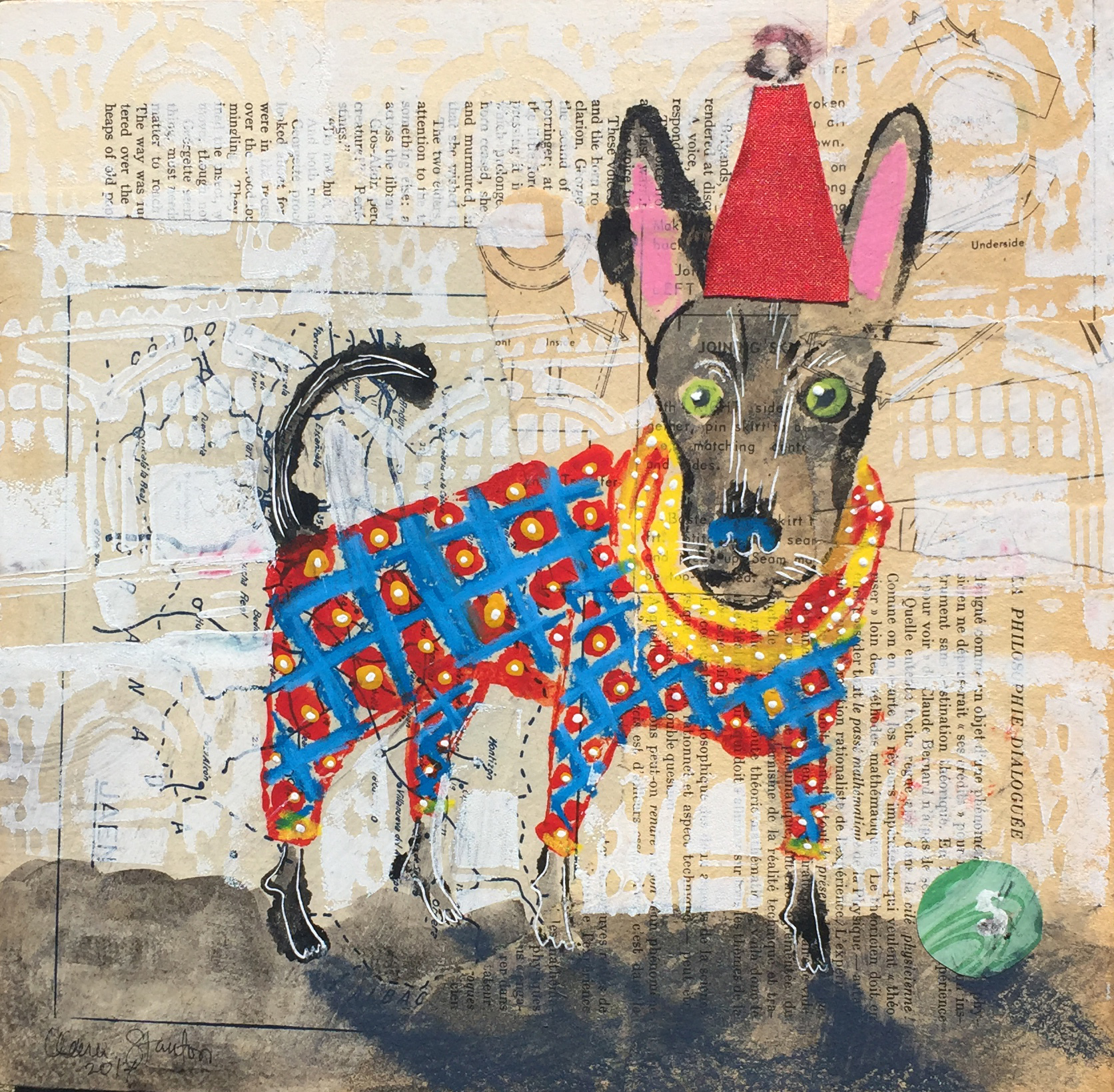 Pajama Dog with his Ball