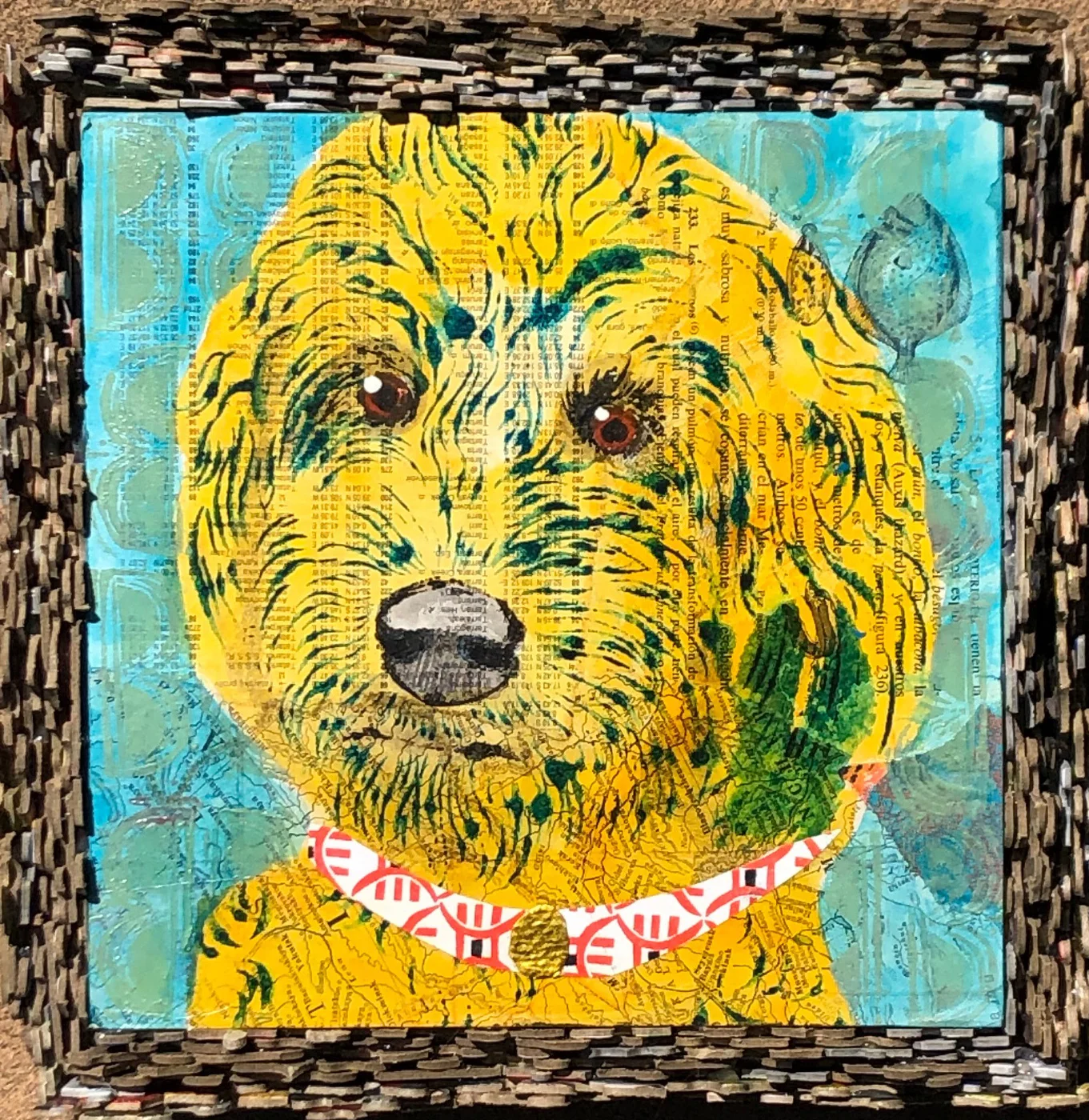 Gorgeous Golden Doodle in Puzzle Frame