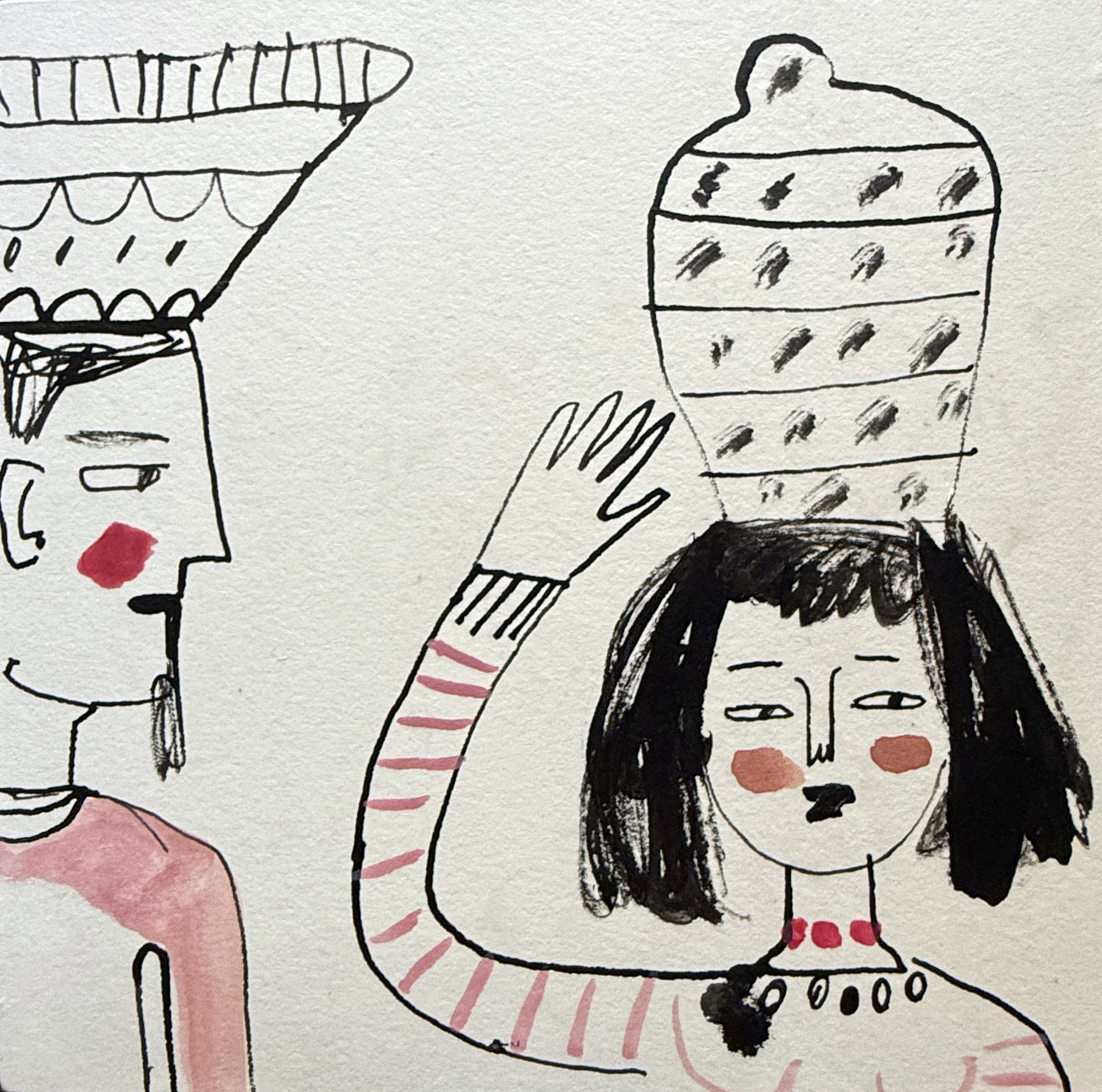 Little Inkies #3: The Basket Head Couple