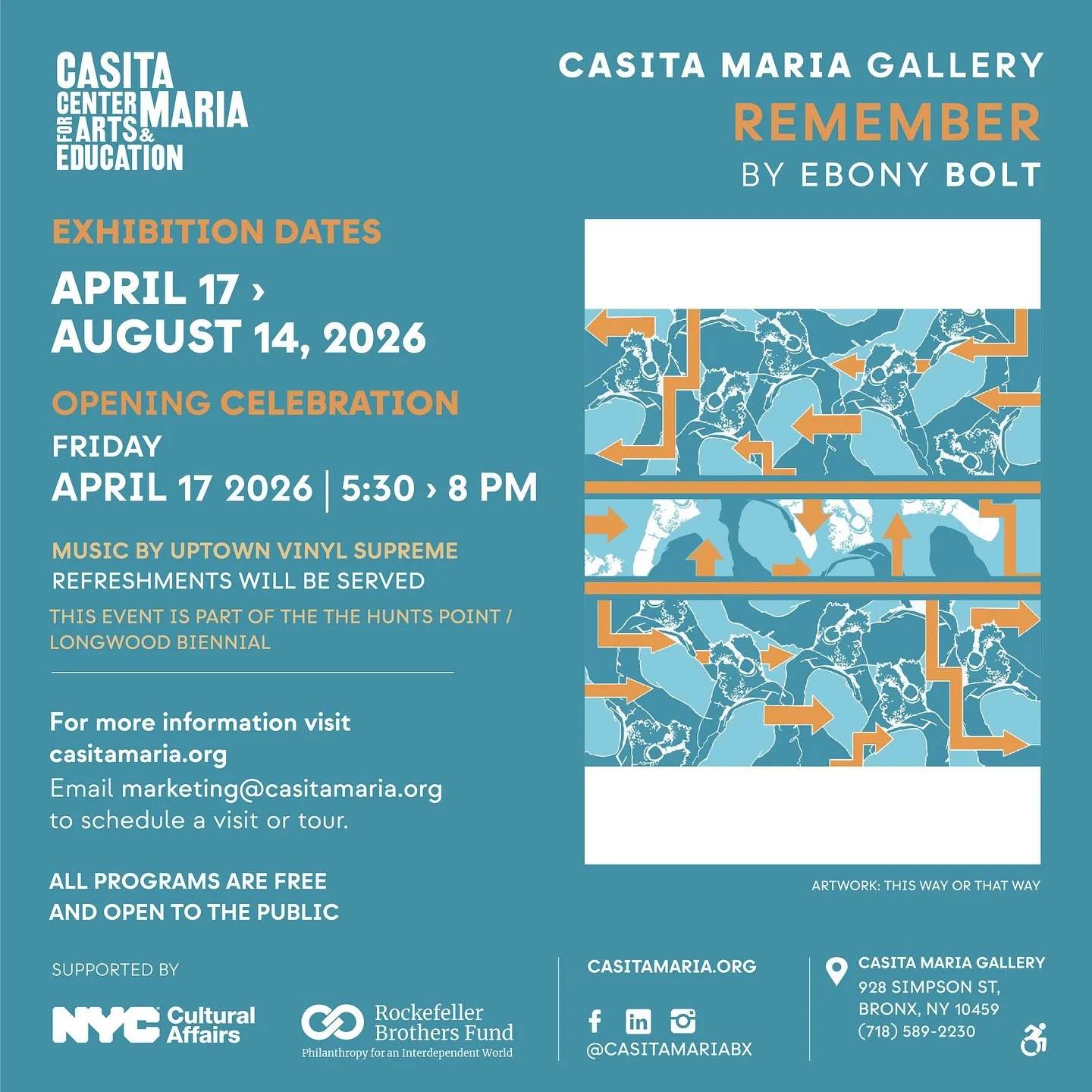 Opening Celebration of Remember @ Casita Maria Gallery