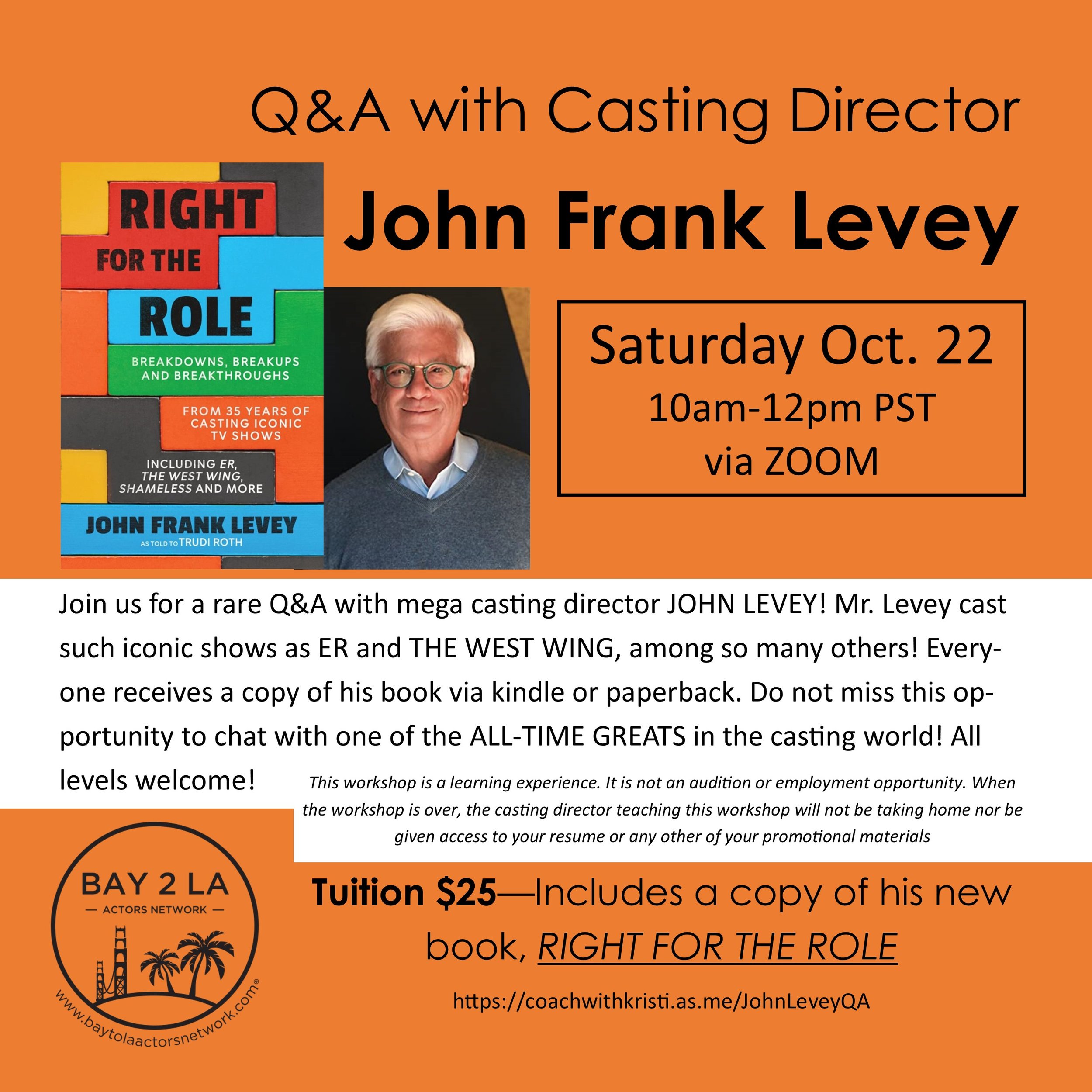 Q&A with John Frank Levey October 2022