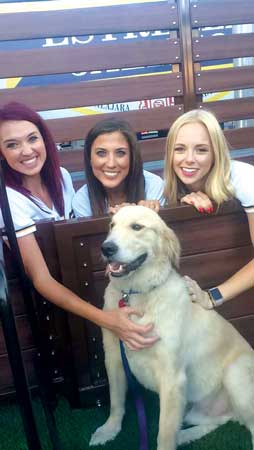 Peyton enjoys some attention from the Pad Squad. Photo by: SHAUN SULLER