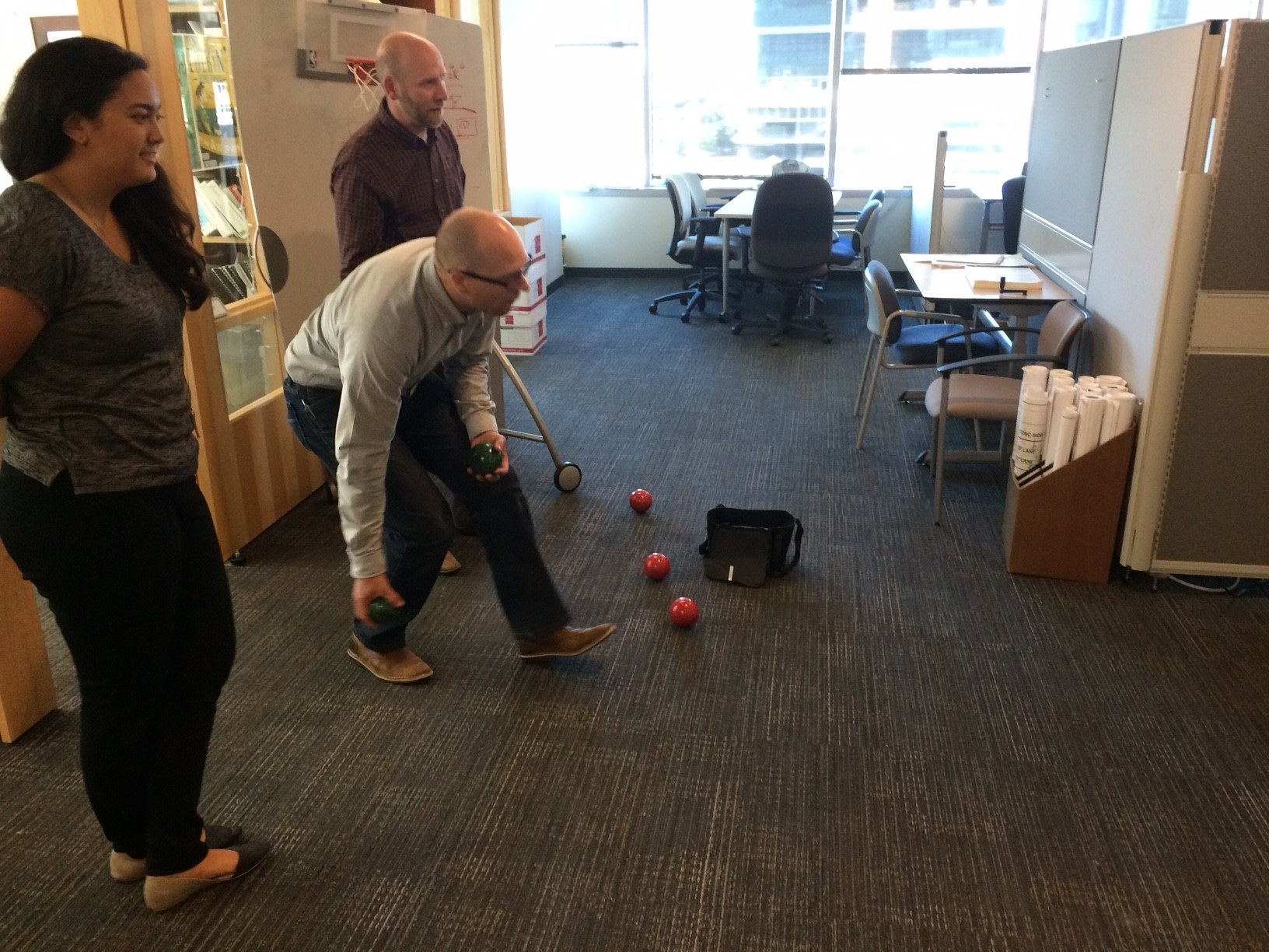 Office Bocce Ball game