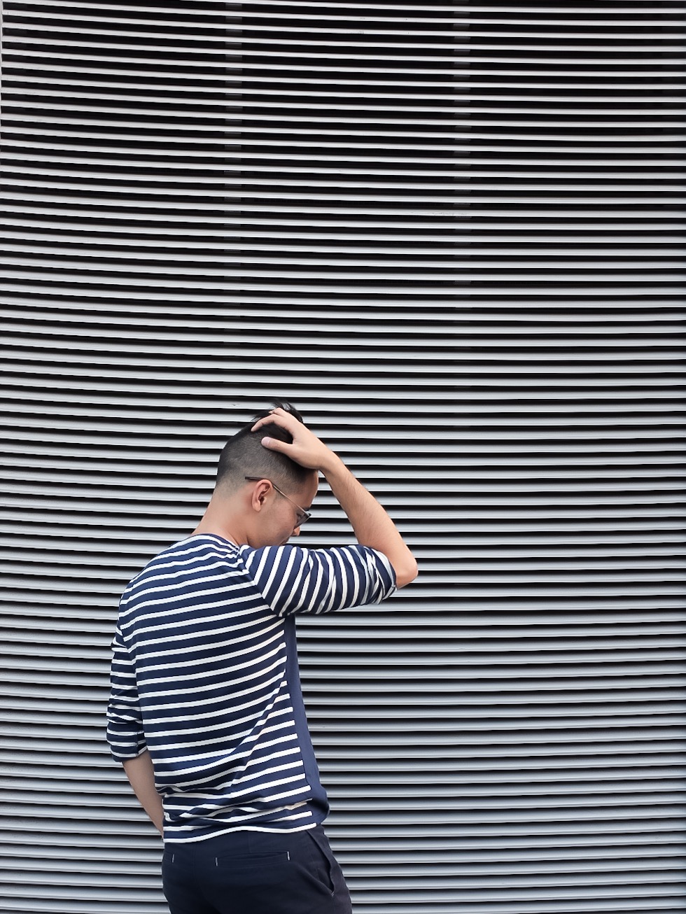 Shirt; Monocle X Saint James, Shorts; Parke and Ronen, Glasses; Bailey Nelson