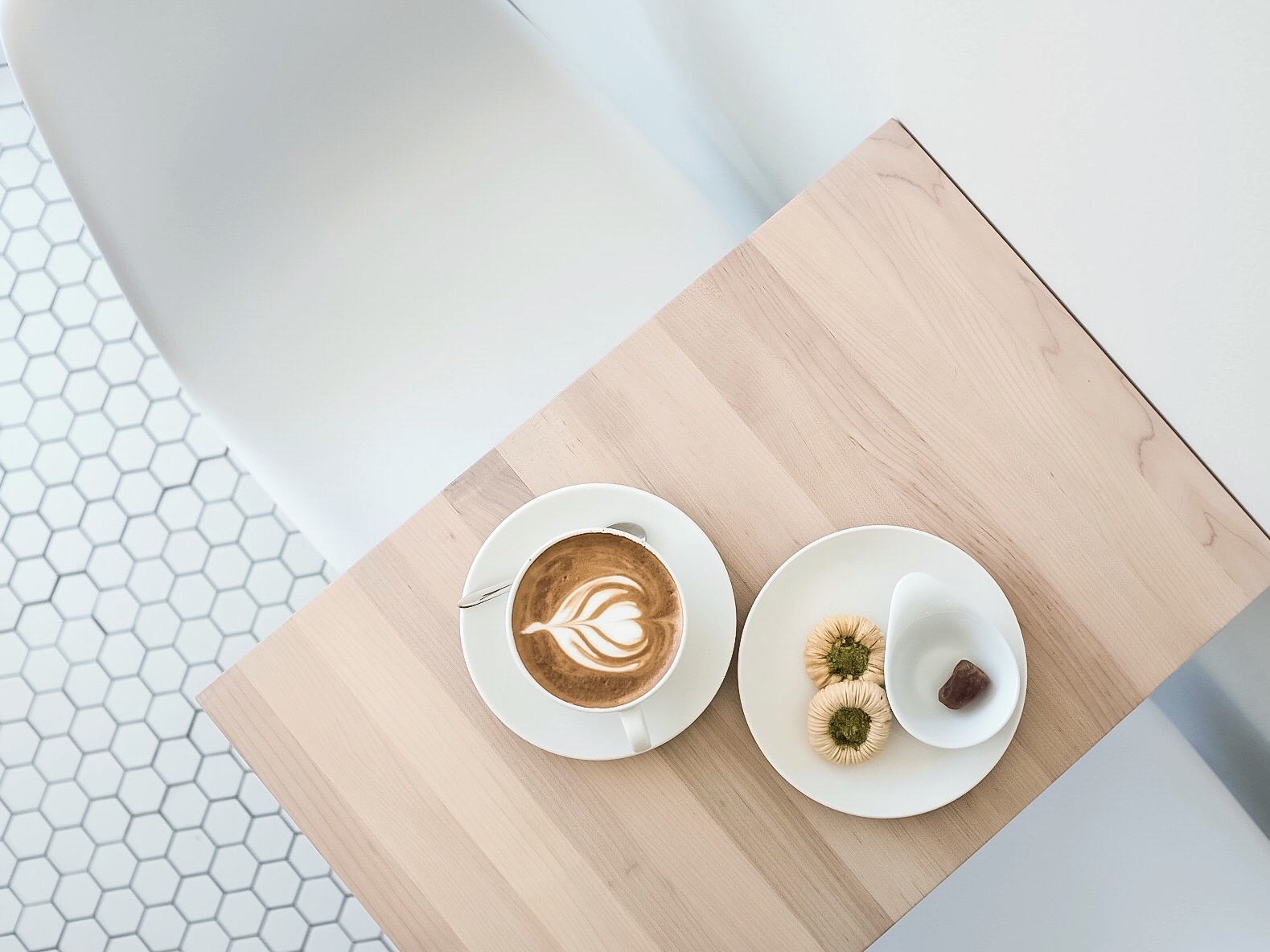 The pairing of baklavas and dates with the coffee is unexpected but delicious.