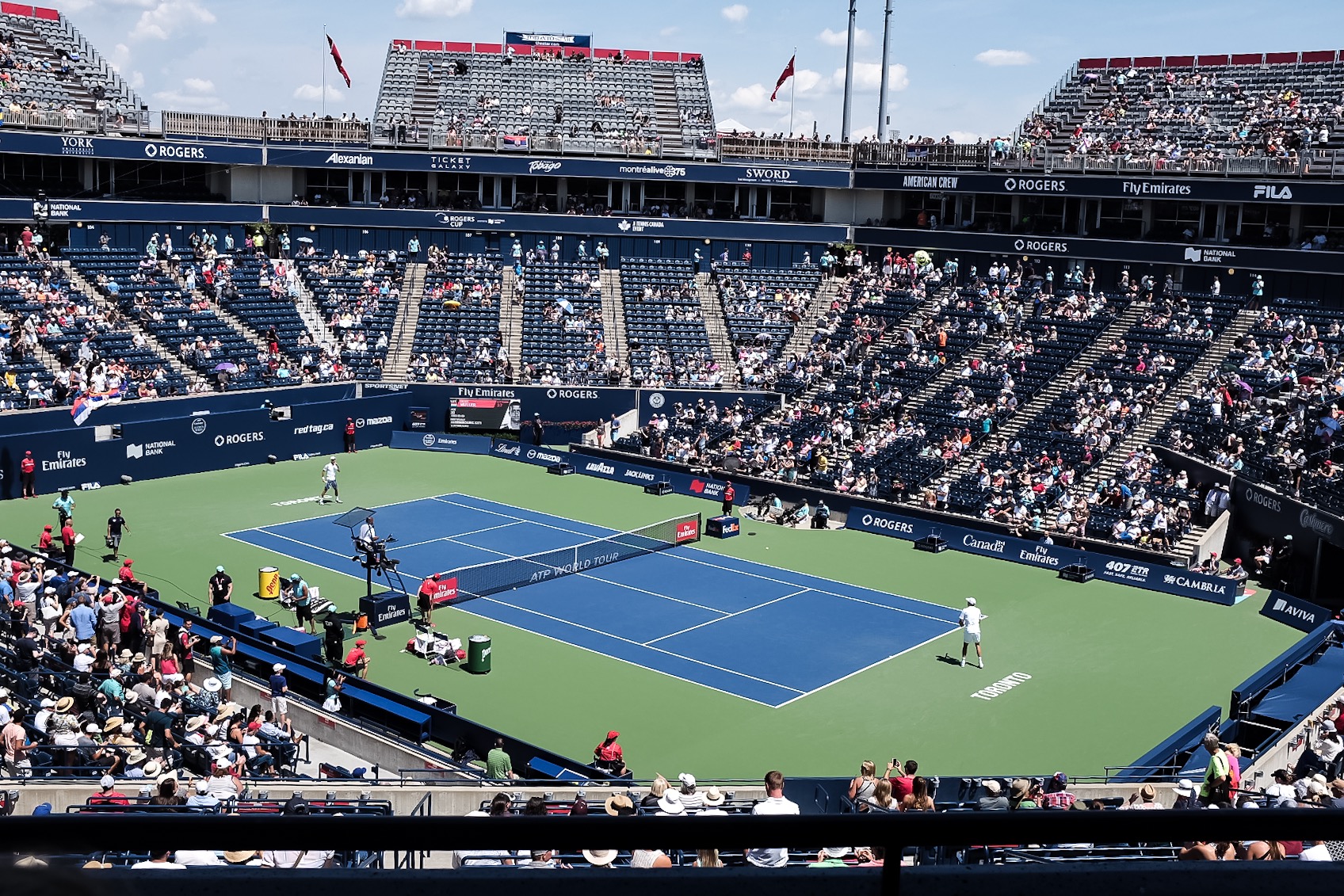 Tennis giant Novak Djokovic VS Gilles Muller.