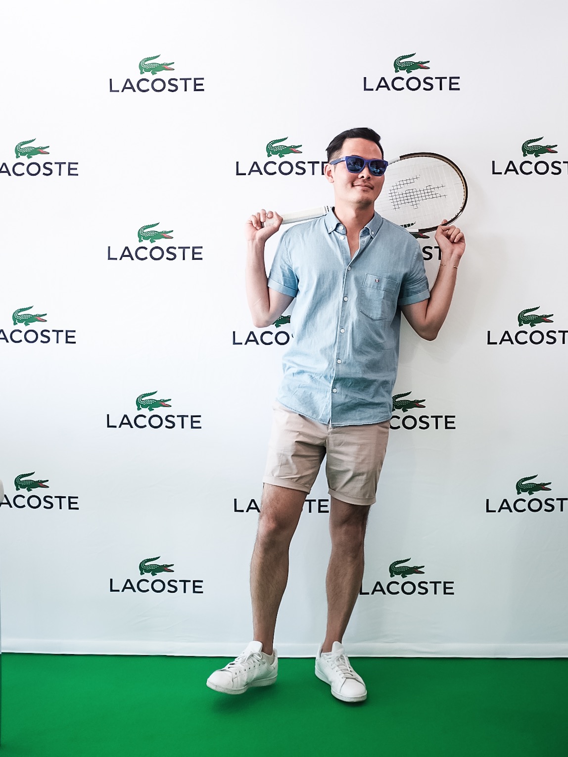 Instead of Tennis Whites, I went all pastel for the event.