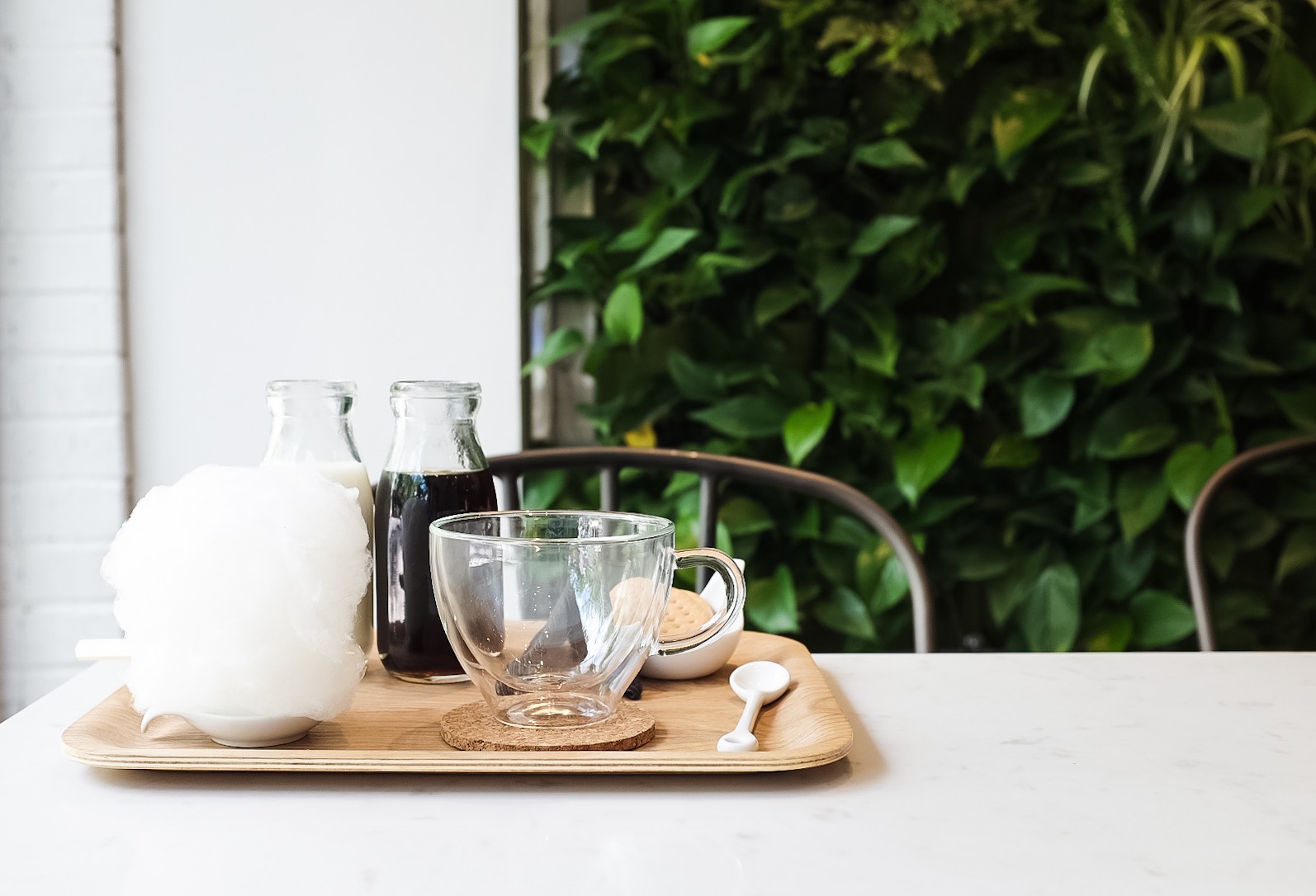Interactive coffee in the making.