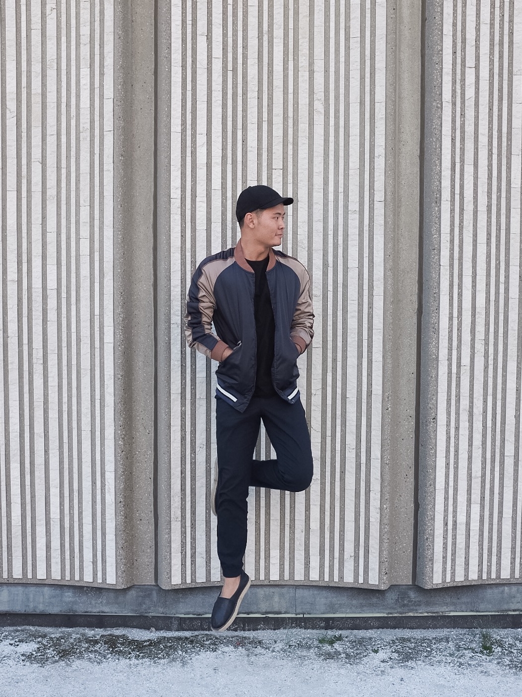 Cap: COS, Shoes: MSGM