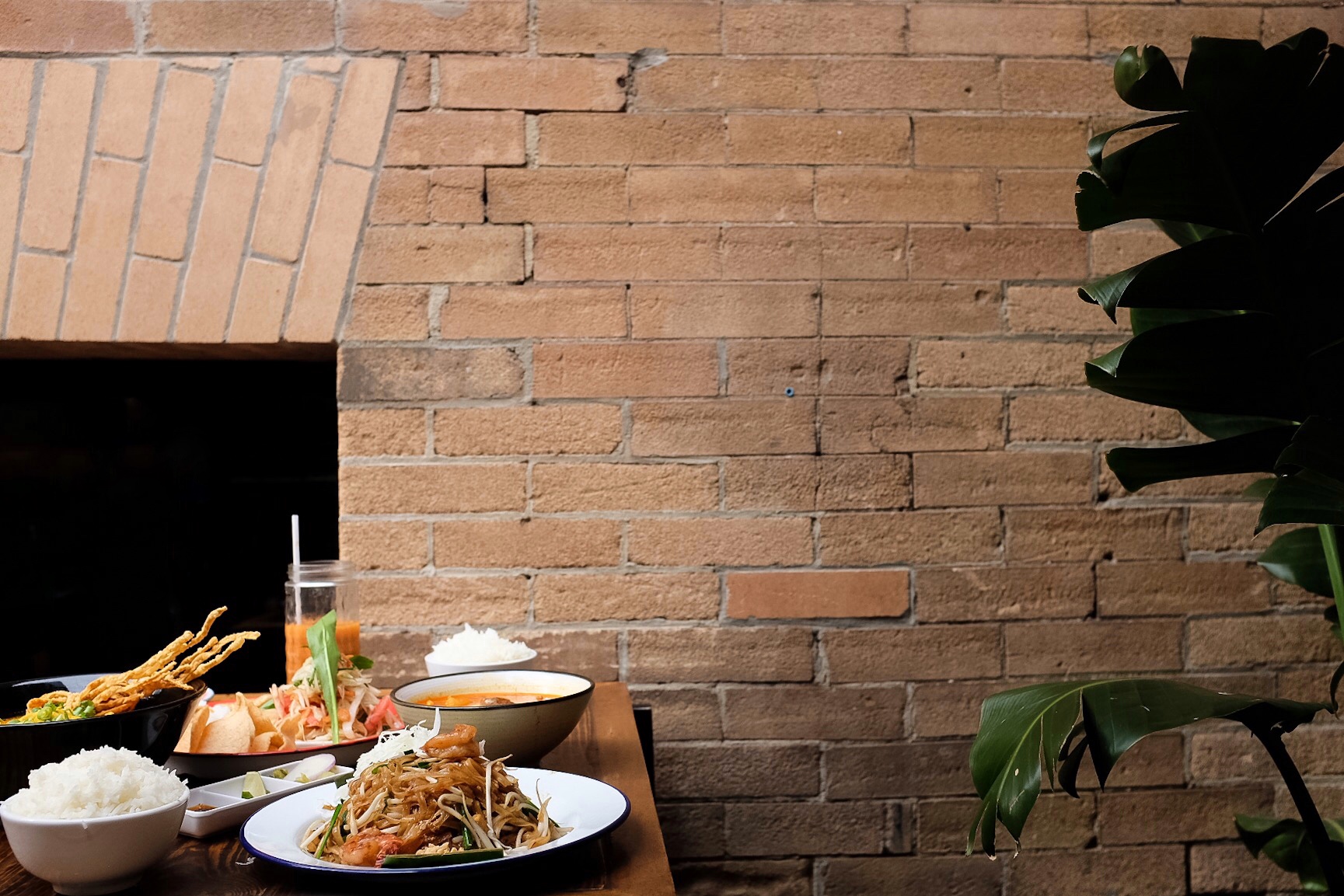 On location at Pai, a Thai restaurant at Adelaide and Duncan st.