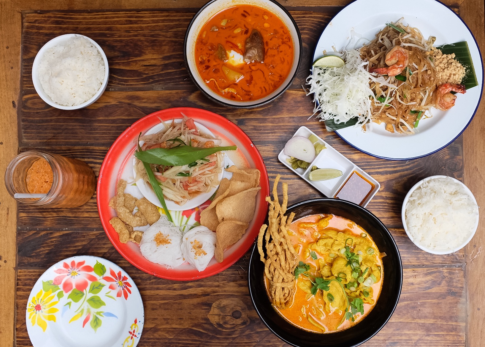 An aerial view of our lunch.
